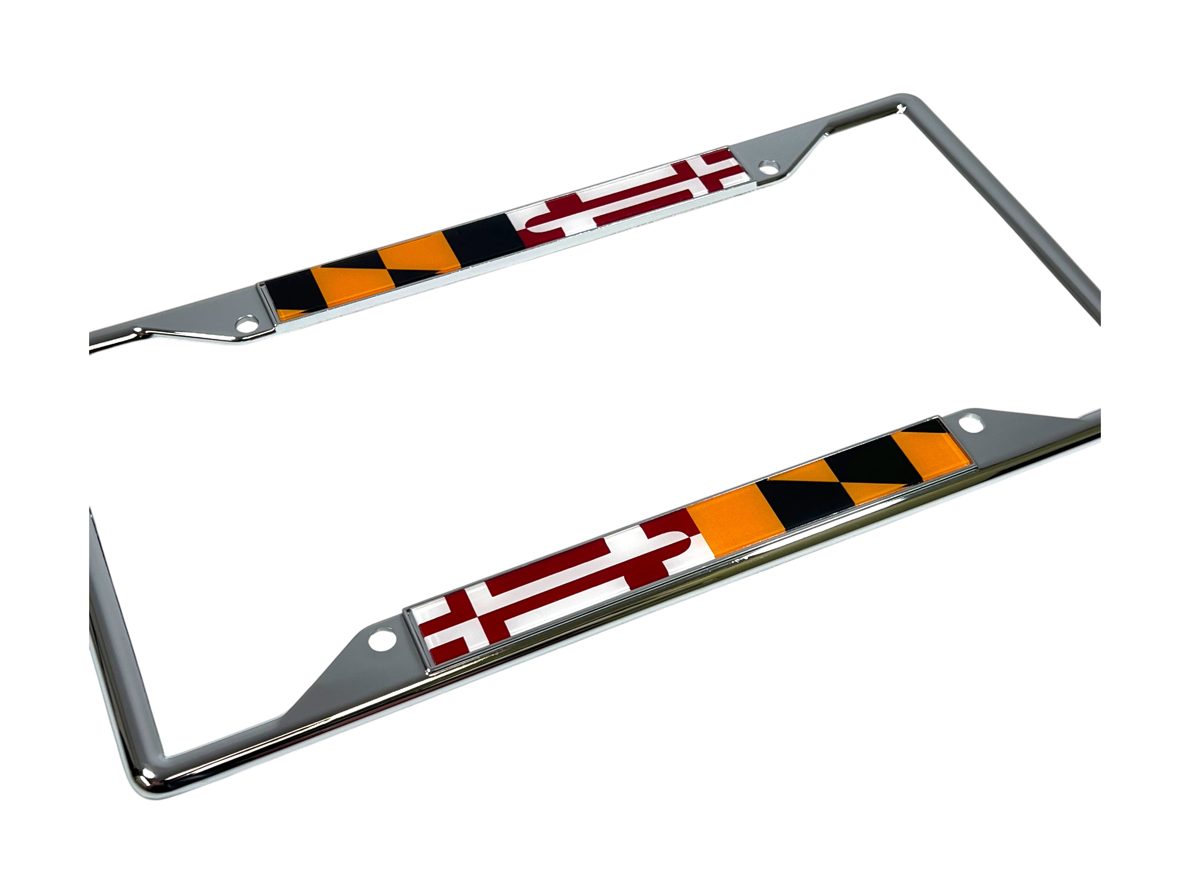 Maryland Flag Chrome License Plate Frame