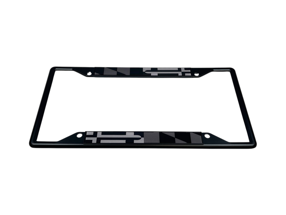 Maryland Flag Blacked Out License Plate Frame