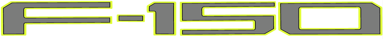 2021-Curent Ford F-150 Tailgate Lettering Kit