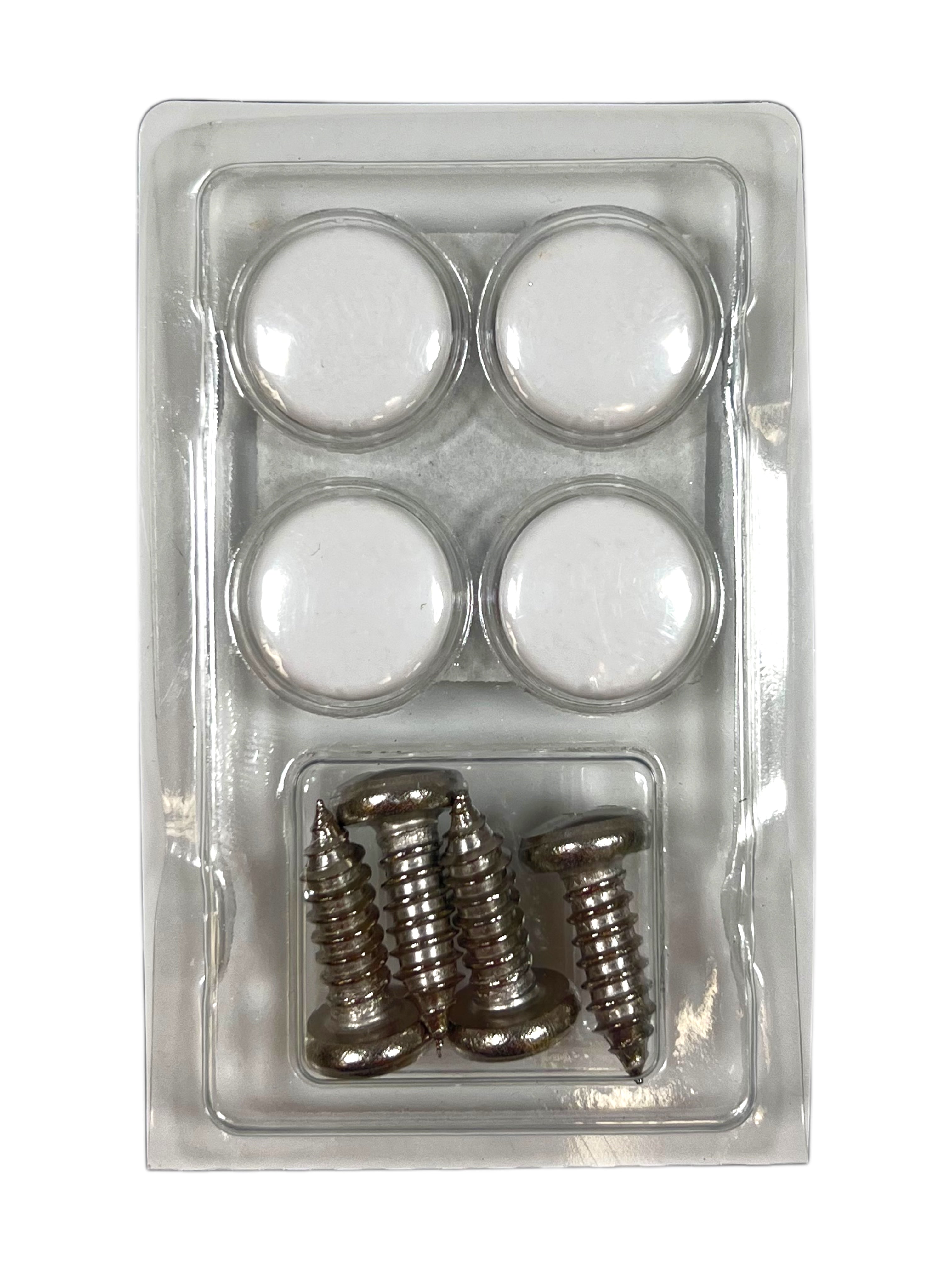 License Plate/Frame Generic Bolt Kit White (4 Piece)