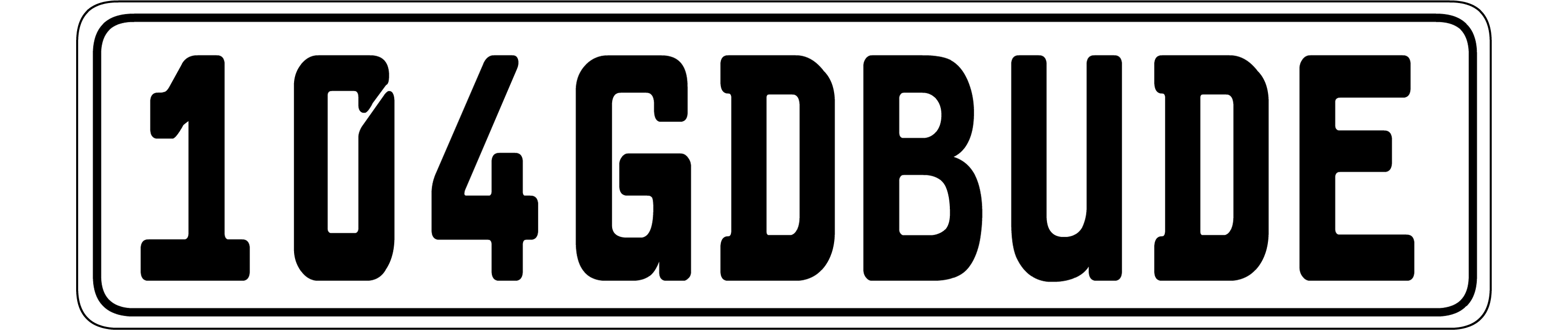 Custom Euro Plate With Custom Sizes