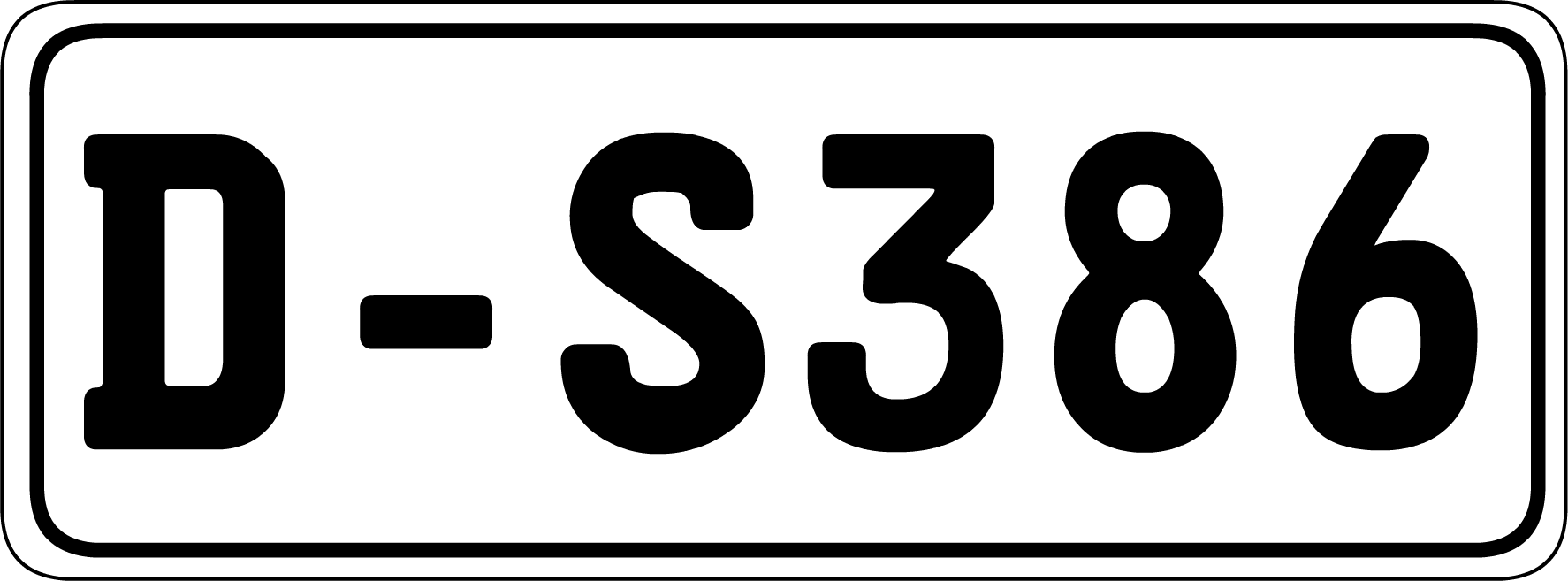 Custom Euro Plate With Custom Sizes