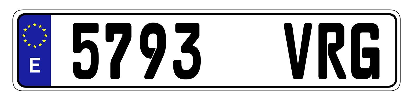 Euro Plate Country Plates Random & Custom