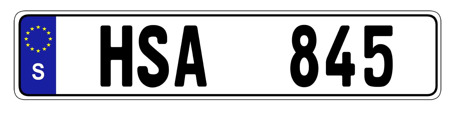 Euro Plate Country Plates Random & Custom