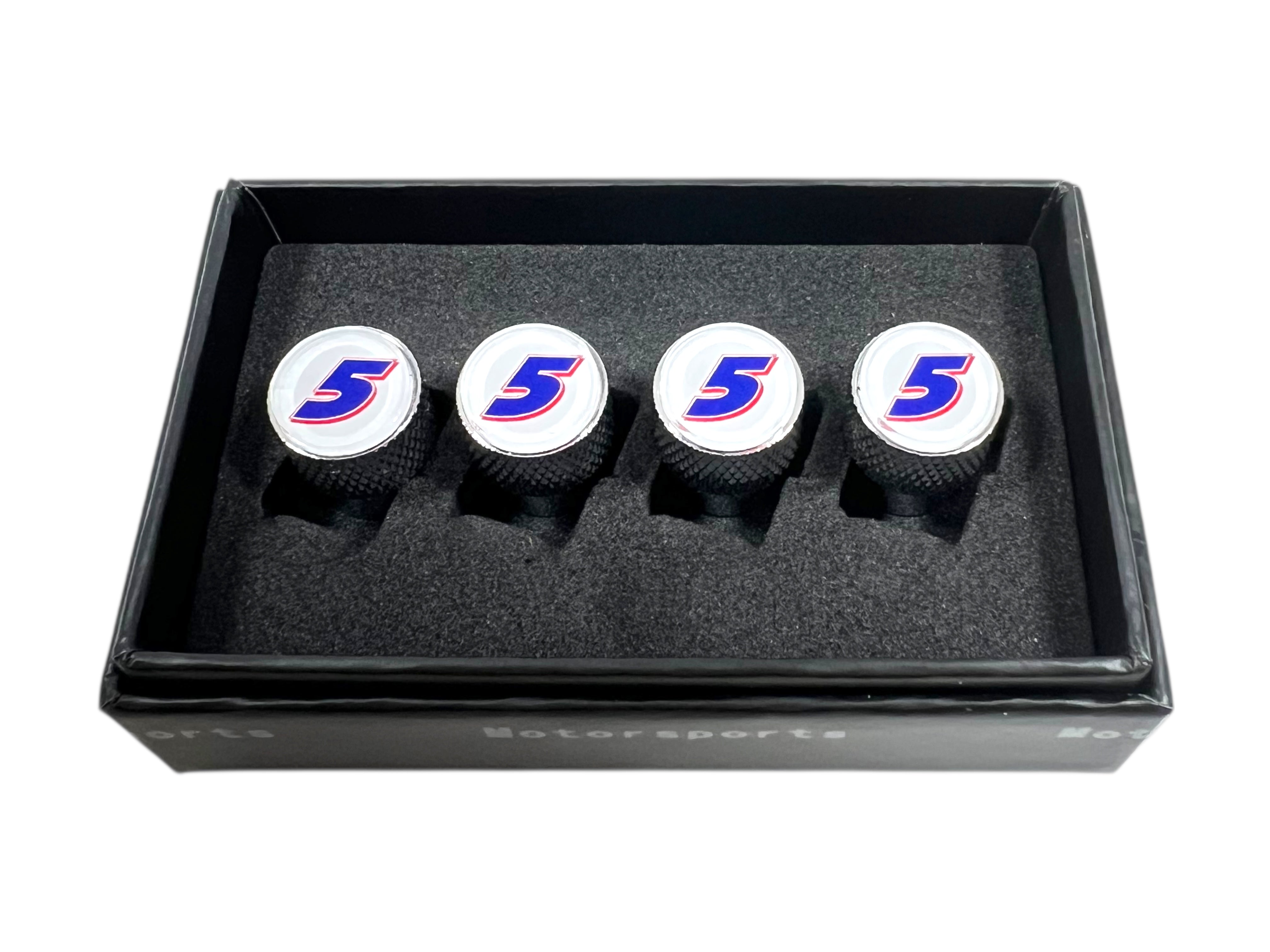 Kyle Larson Hendrickcars.com # Only Chrome Knurled Valve Stem Caps