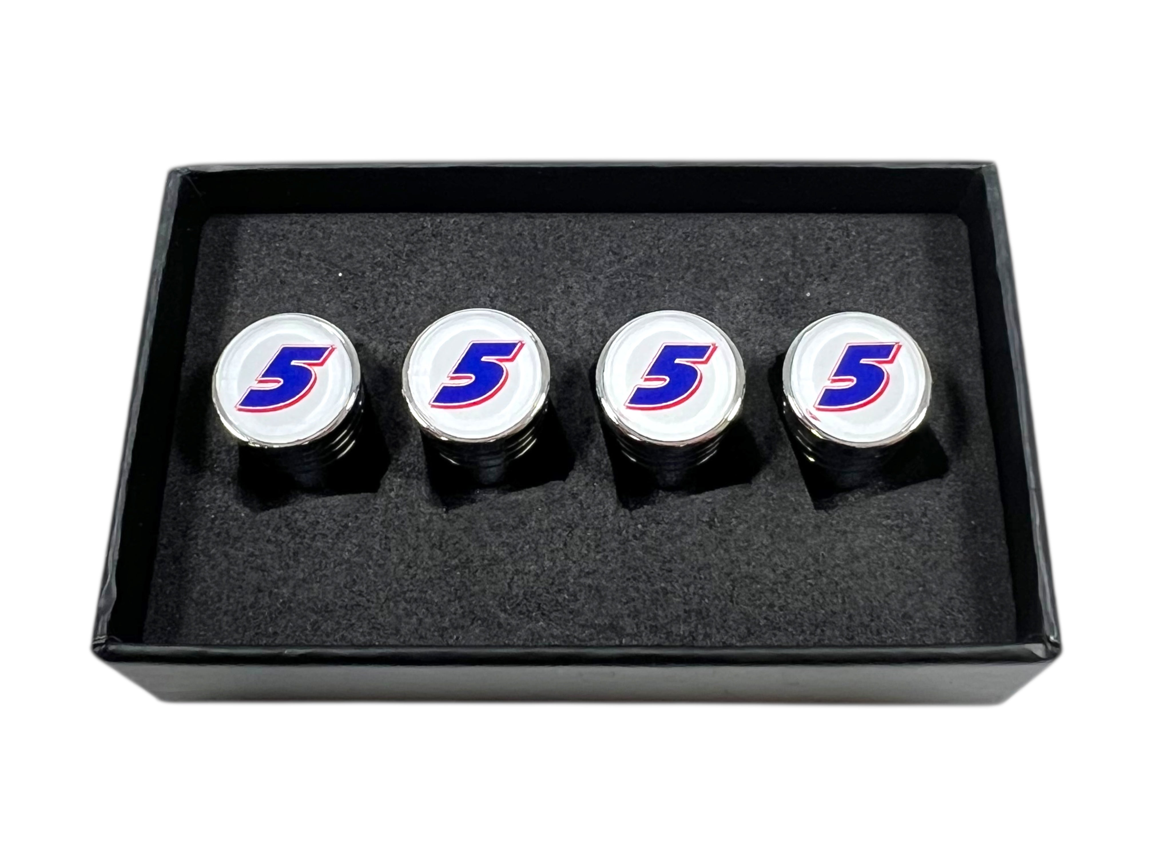 Kyle Larson Hendrickcars.com # Only Chrome Tapered Valve Stem Caps