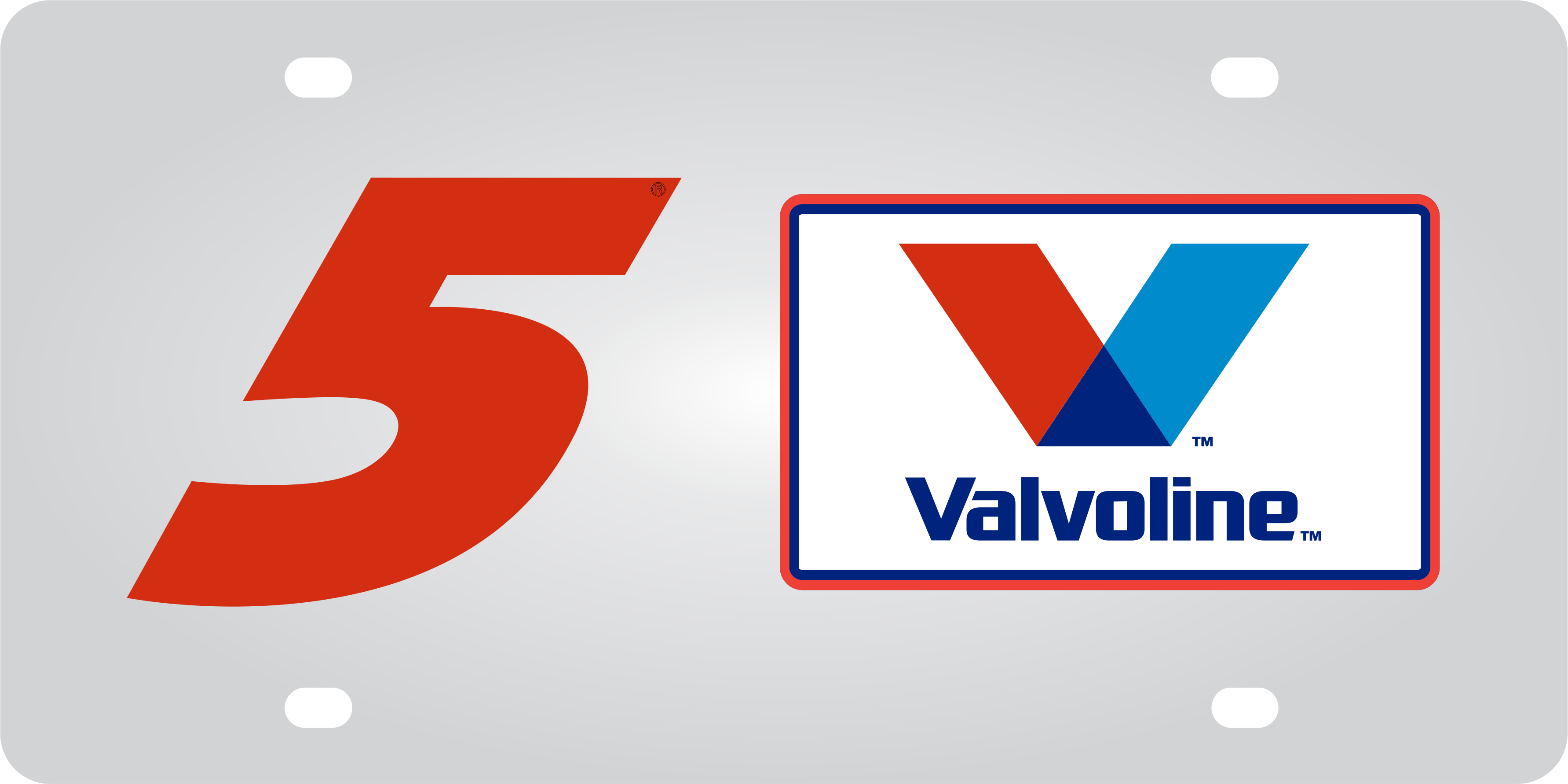Kyle Larson Valvoline # & Sponsor Stainless Steel License Plate