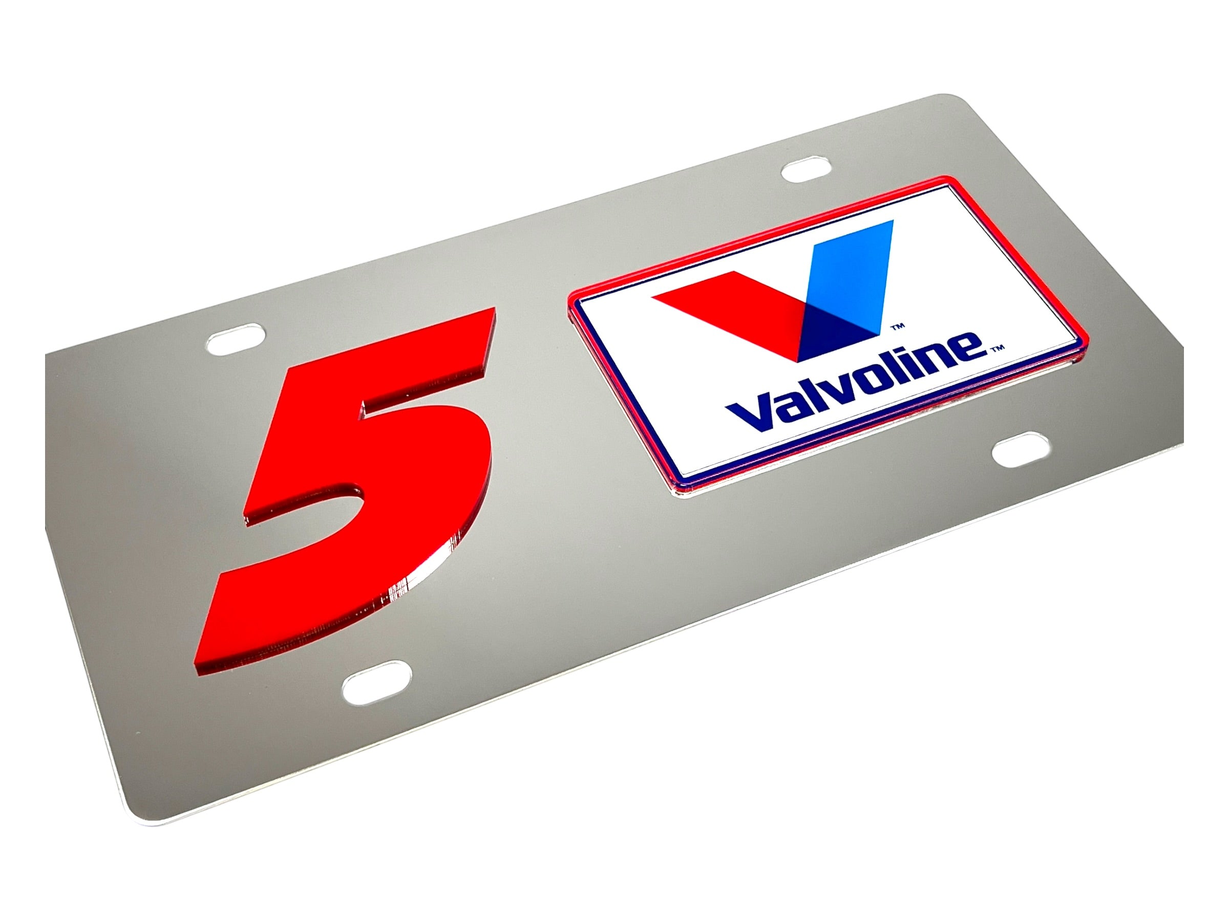 Kyle Larson Valvoline # & Sponsor Stainless Steel License Plate