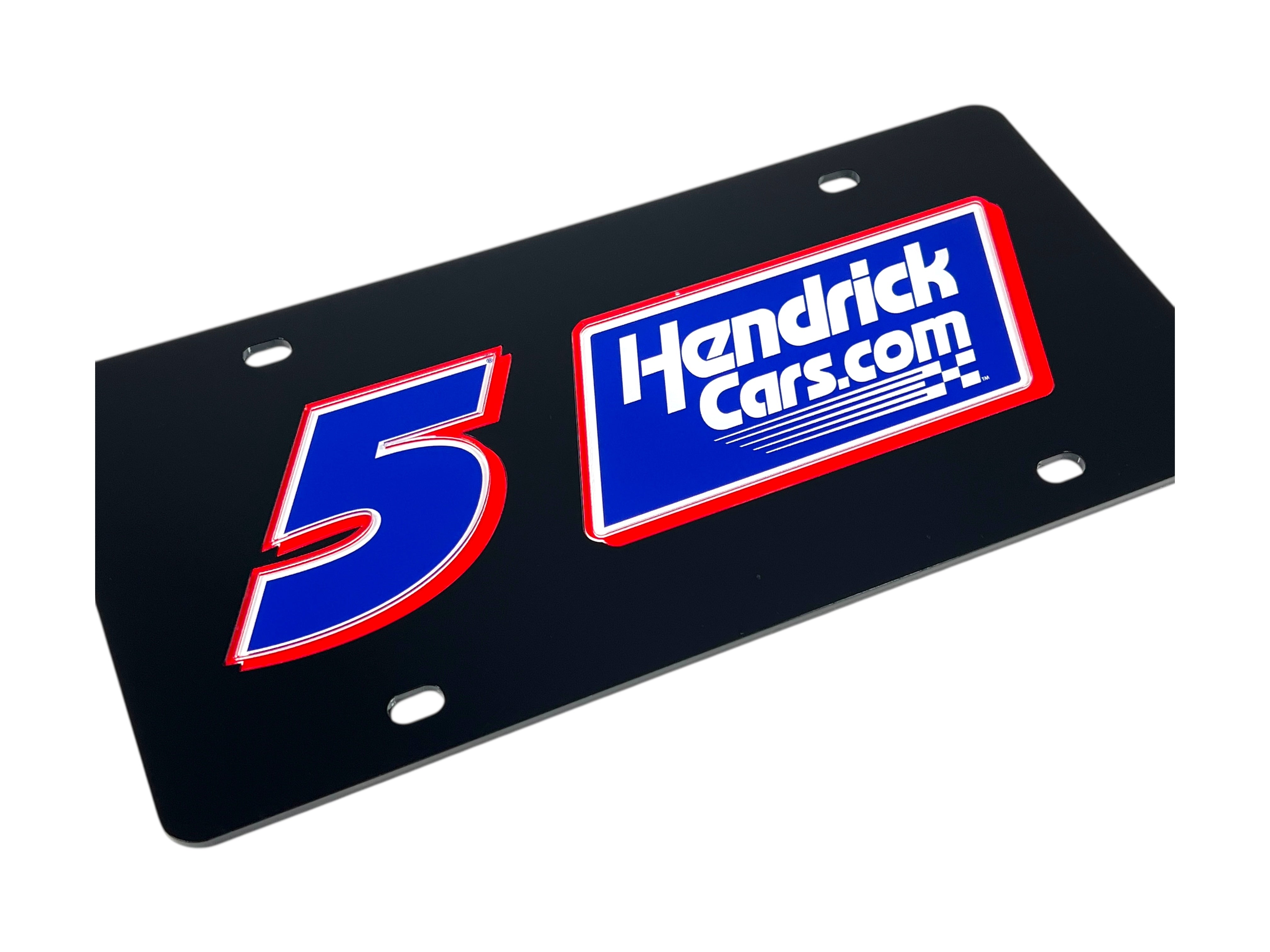 Kyle Larson Hendrickcars.com # & Sponsor Acrylic License Plate