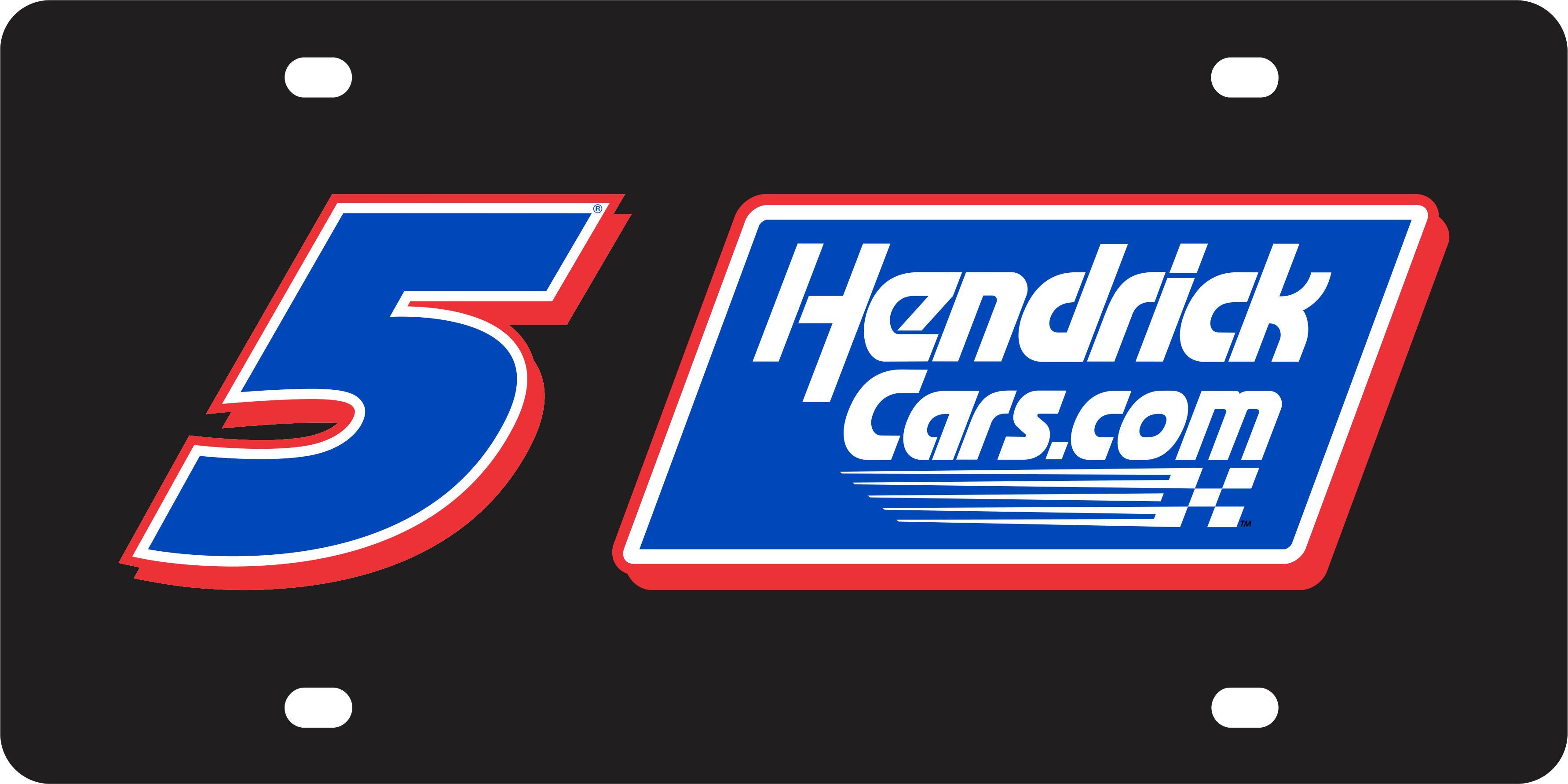 Kyle Larson Hendrickcars.com # & Sponsor Acrylic License Plate