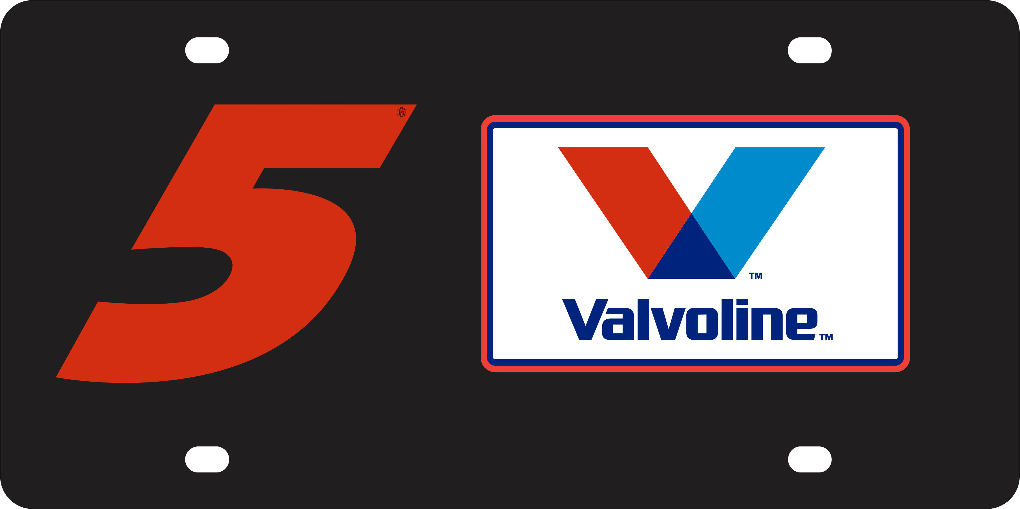 Kyle Larson Valvoline # & Sponsor Acrylic License Plate