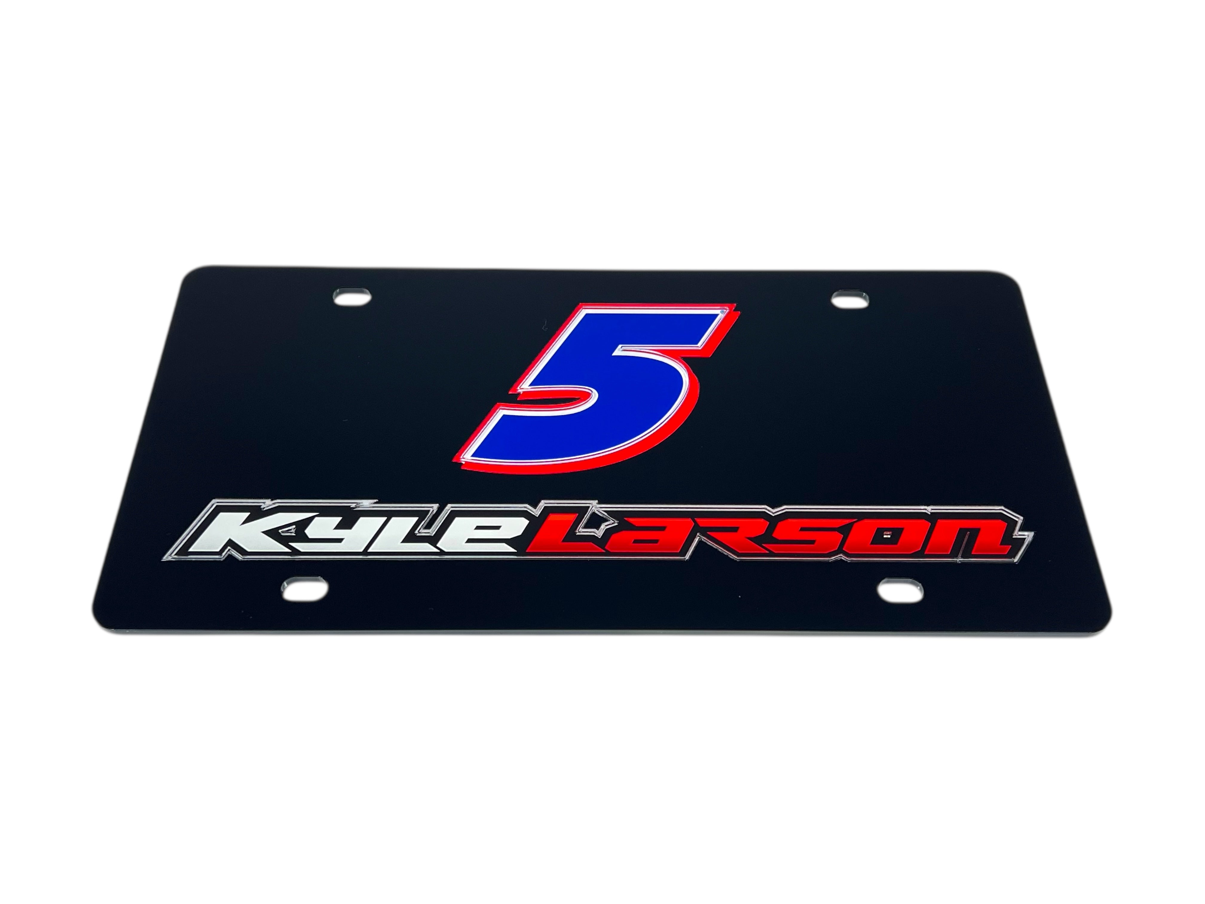 Kyle Larson Hendrickcars.com # & Name Rail Acrylic License Plate