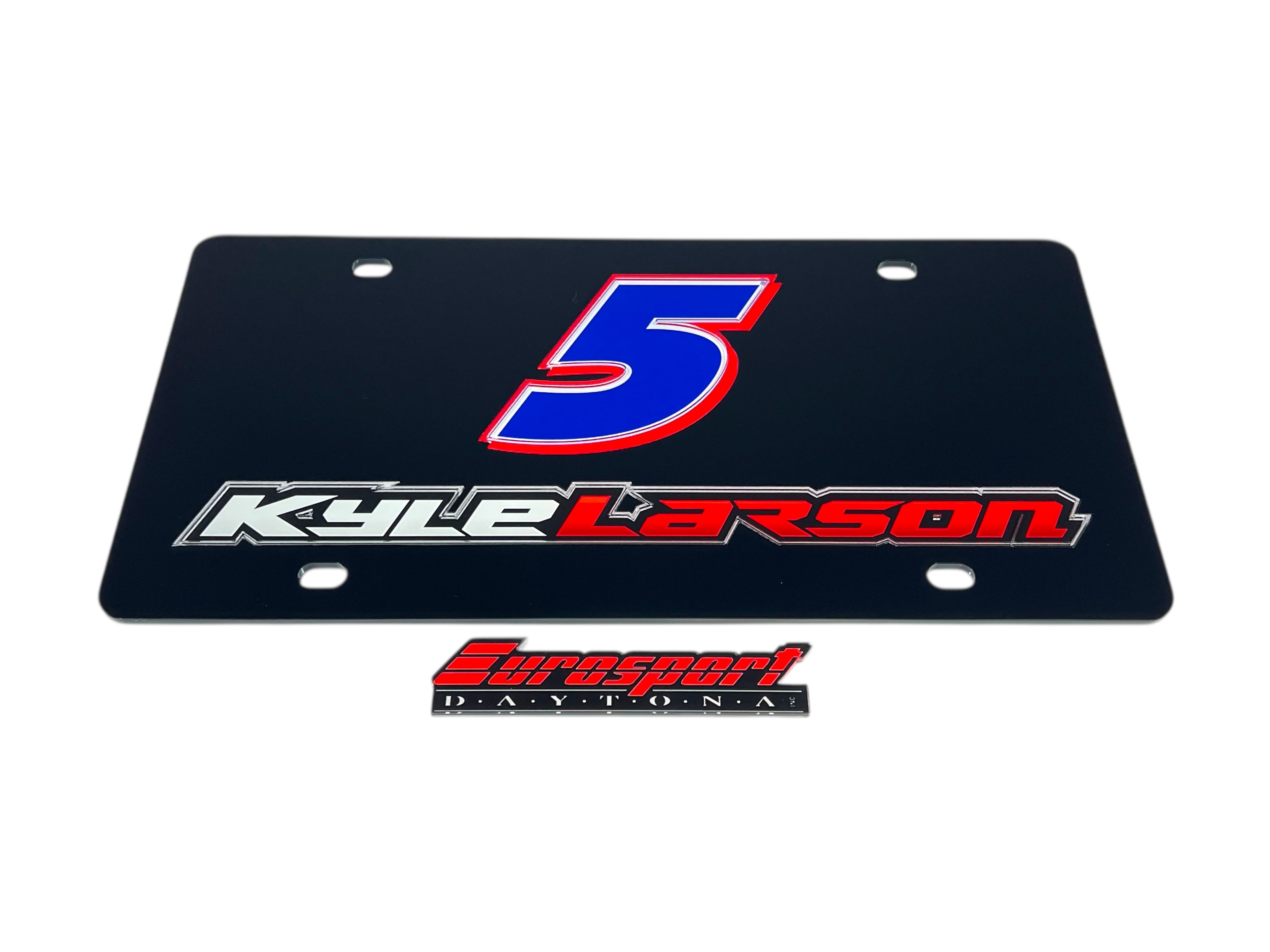 Kyle Larson Hendrickcars.com # & Name Rail Acrylic License Plate