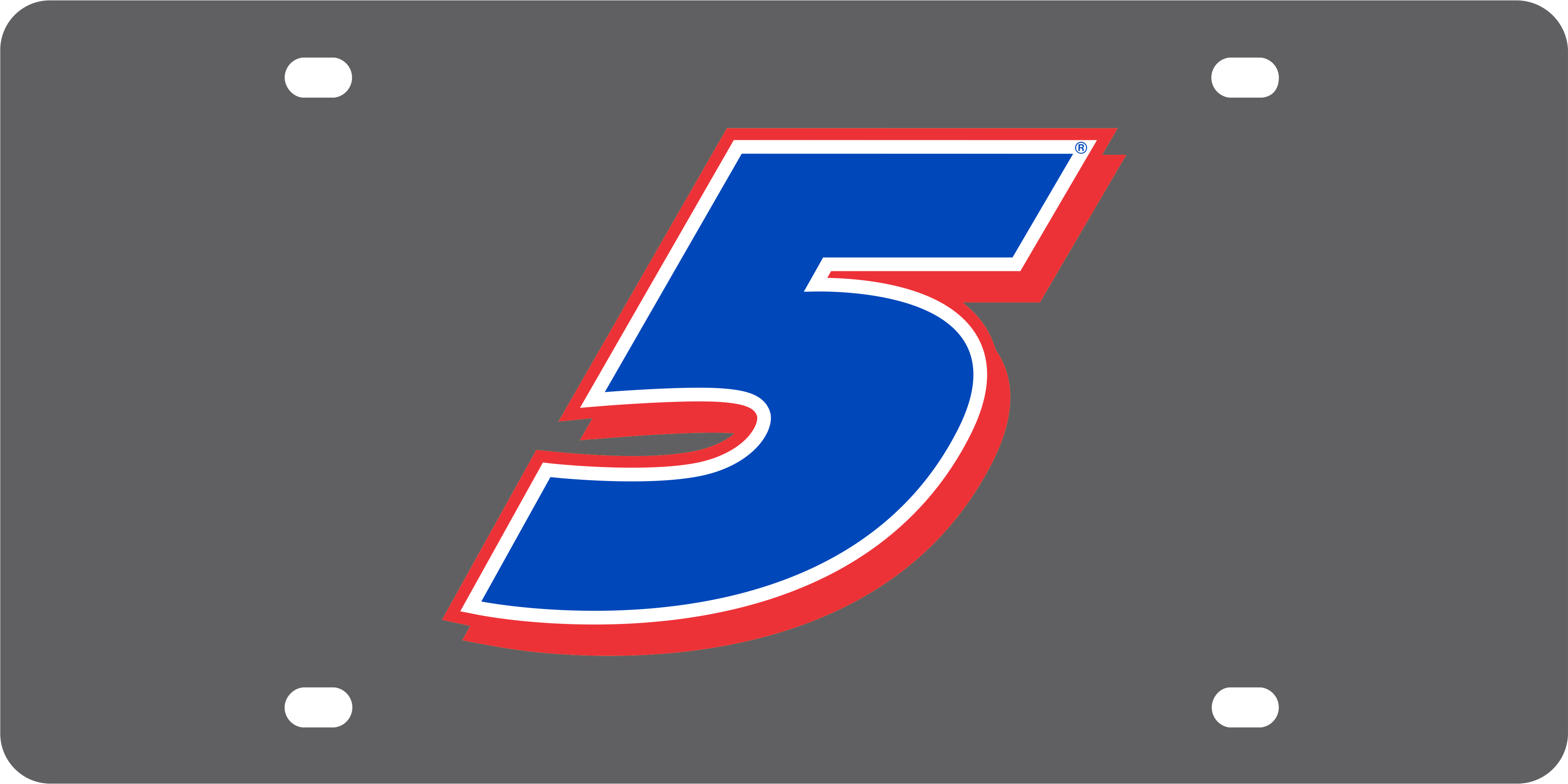 Kyle Larson Hendrickcars.com # Only Carbon Steel License Plate