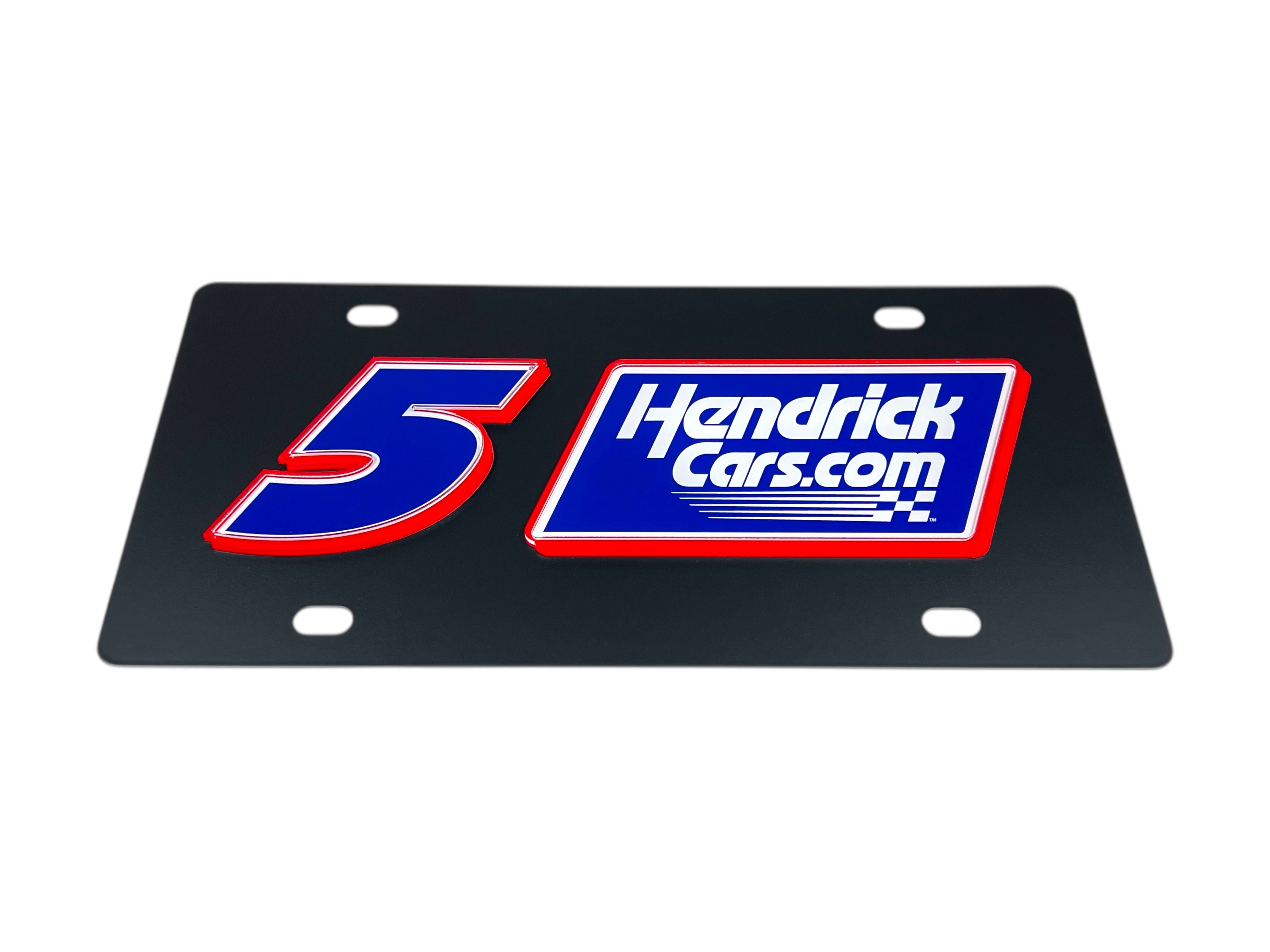 Kyle Larson Hendrickcars.com # & Sponsor Carbon Steel License Plate