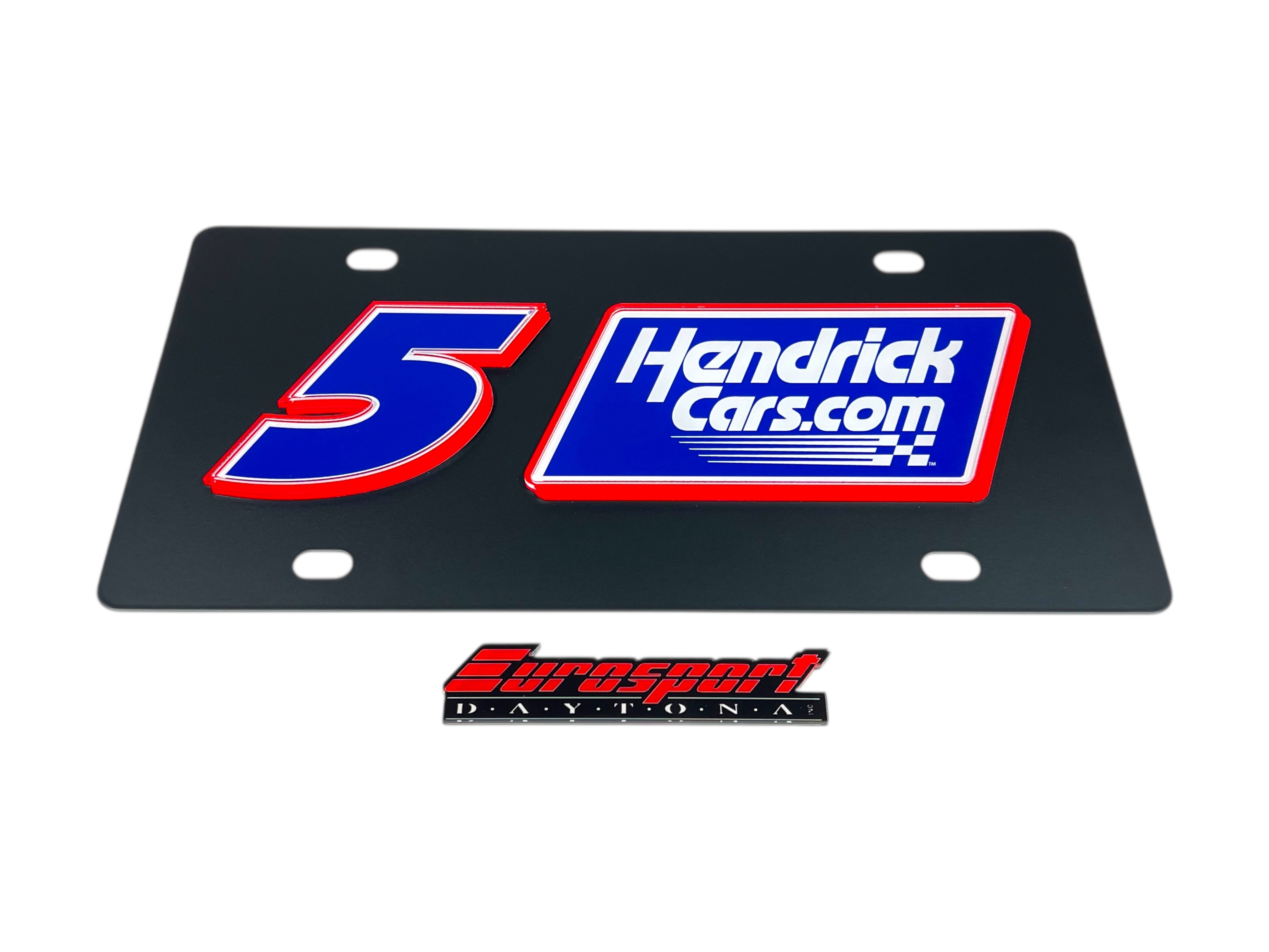 Kyle Larson Hendrickcars.com # & Sponsor Carbon Steel License Plate