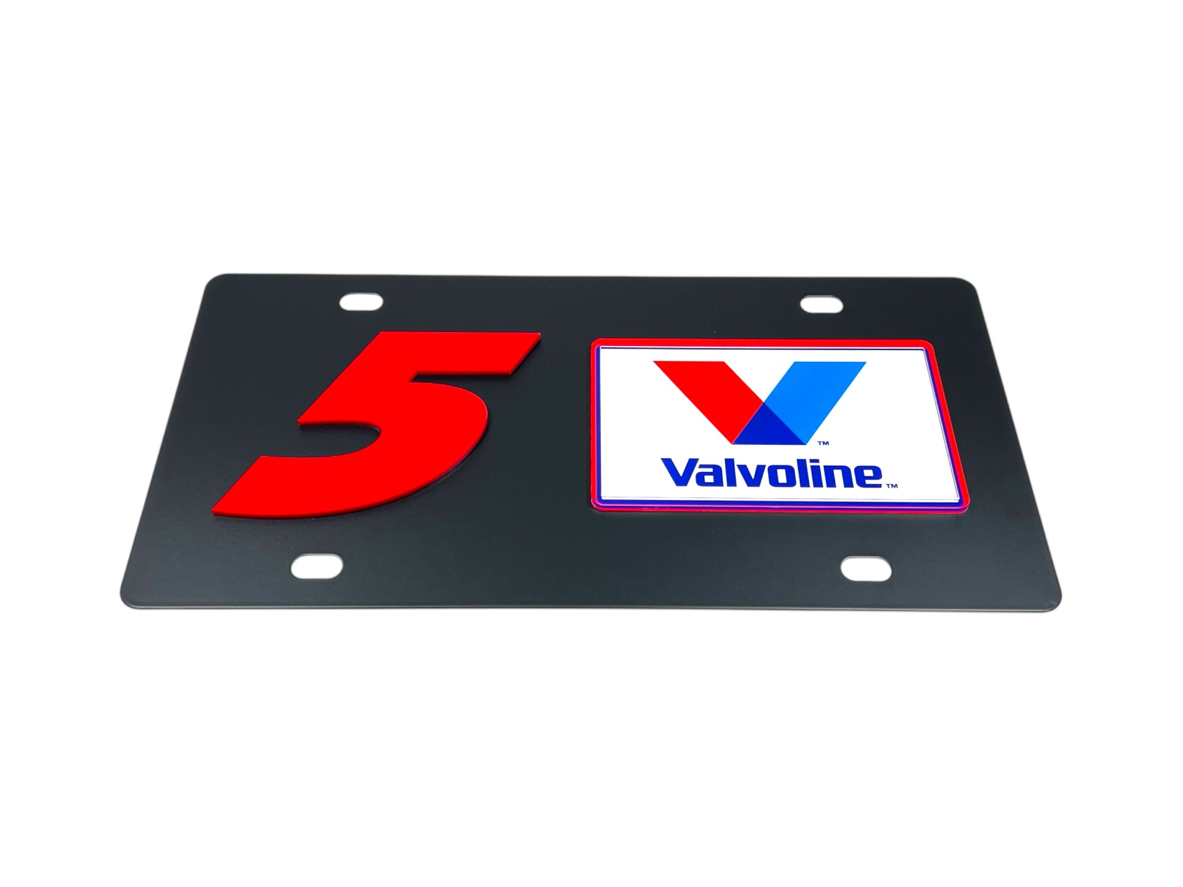 Kyle Larson Valvoline # & Sponsor Carbon Steel License Plate