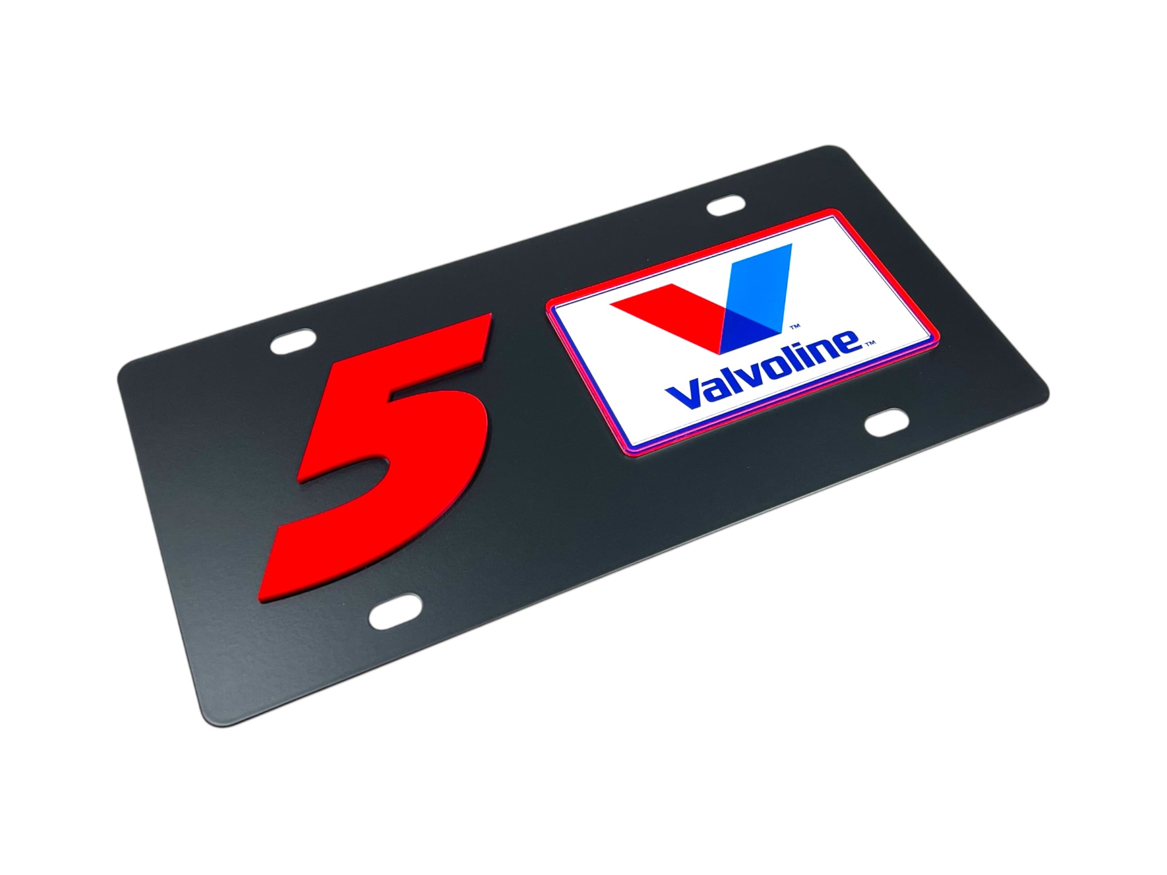 Kyle Larson Valvoline # & Sponsor Carbon Steel License Plate