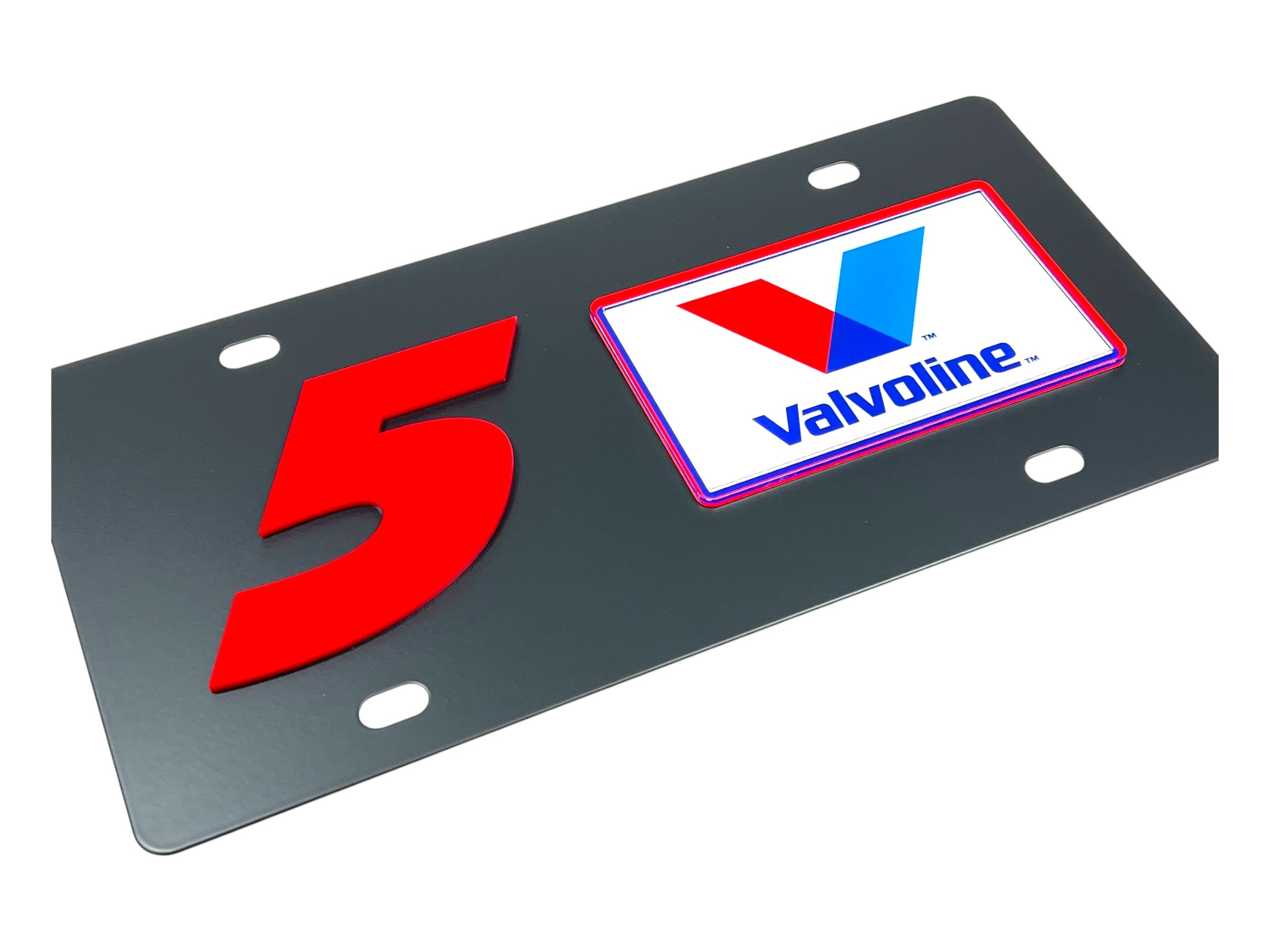 Kyle Larson Valvoline # & Sponsor Carbon Steel License Plate