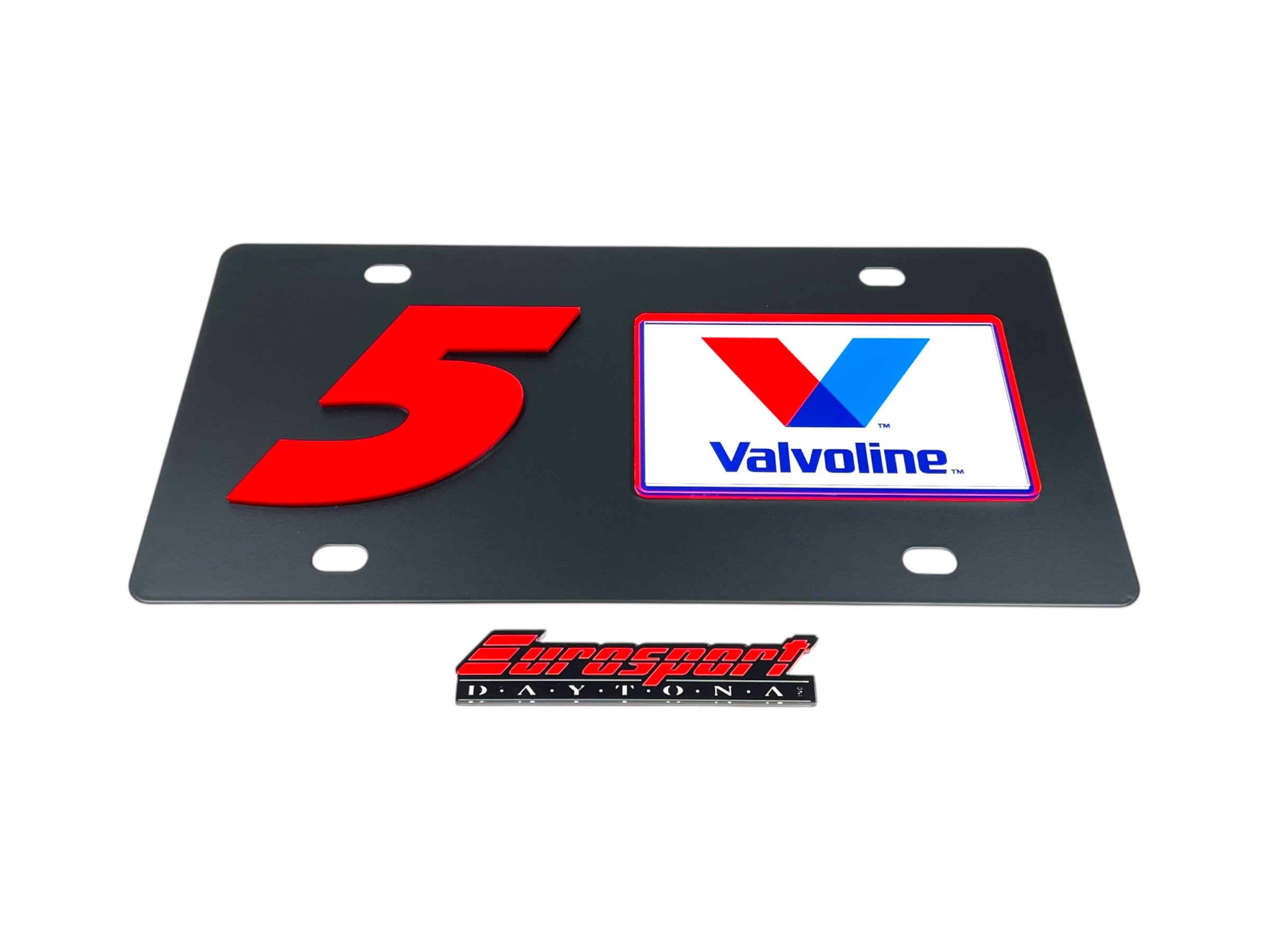 Kyle Larson Valvoline # & Sponsor Carbon Steel License Plate