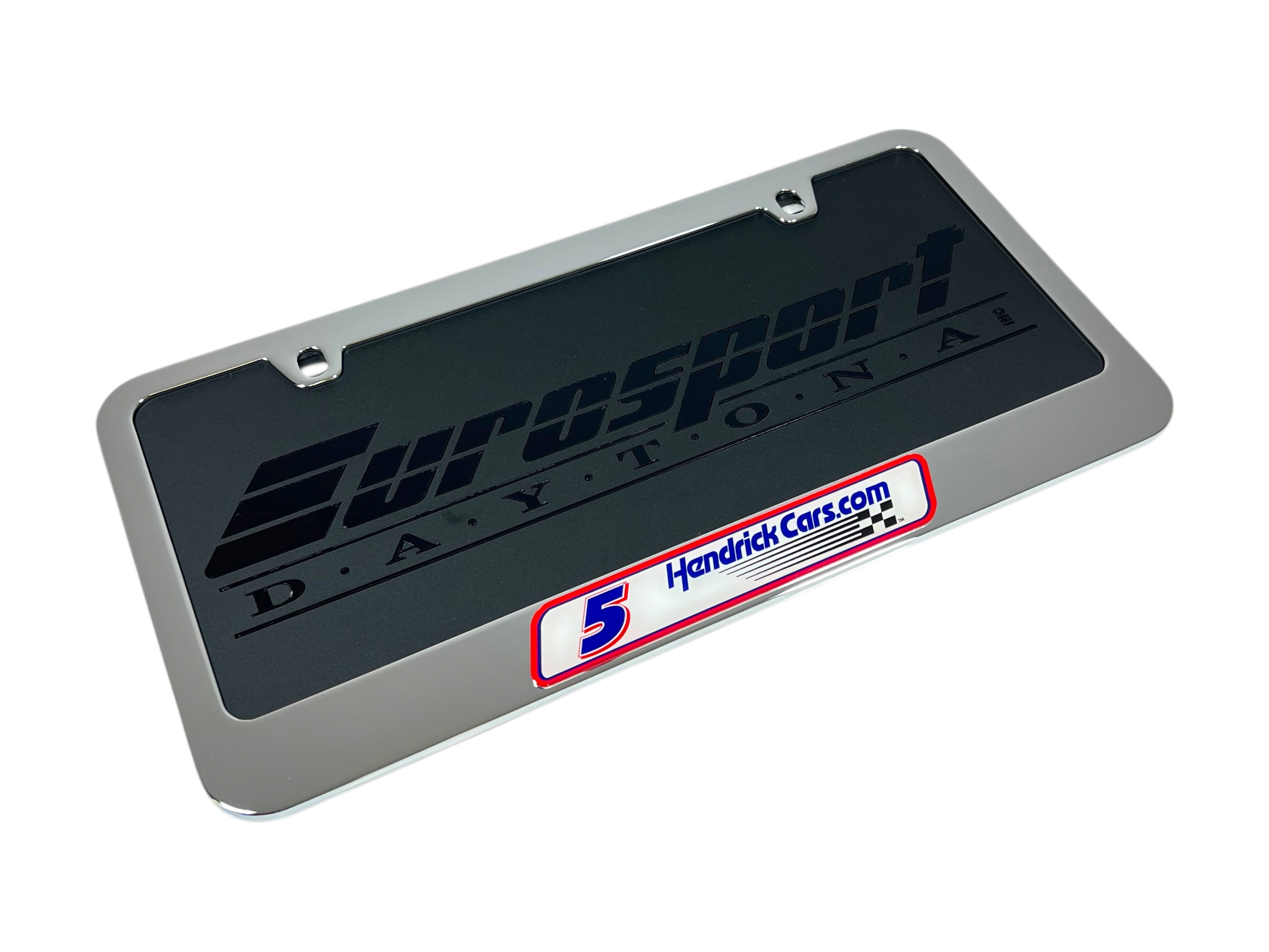 Kyle Larson Hendrickcars.com # & Sponsor Chrome License Plate Frame