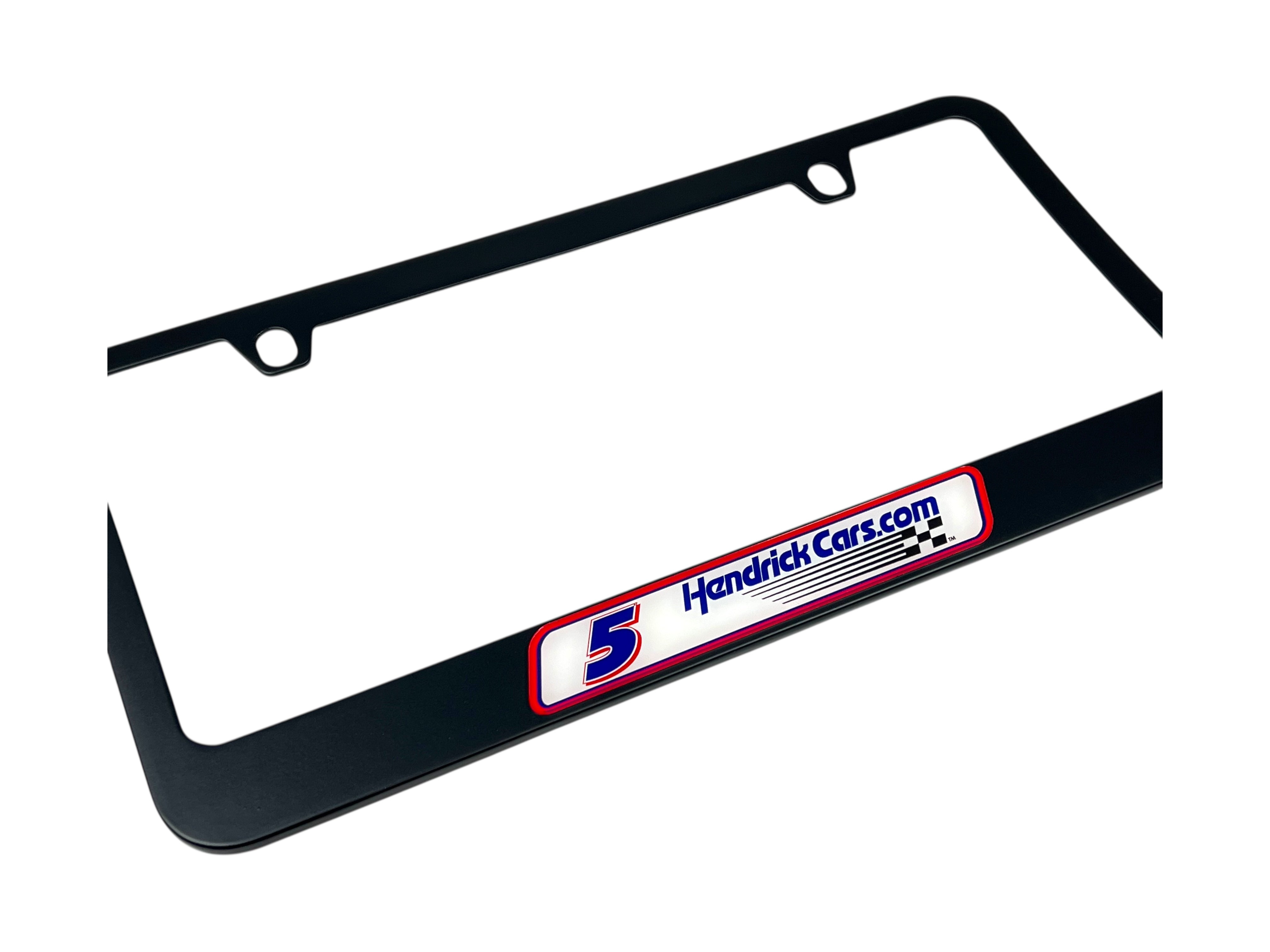 Kyle Larson Hendrickcars.com # & Sponsor Black License Plate Frame