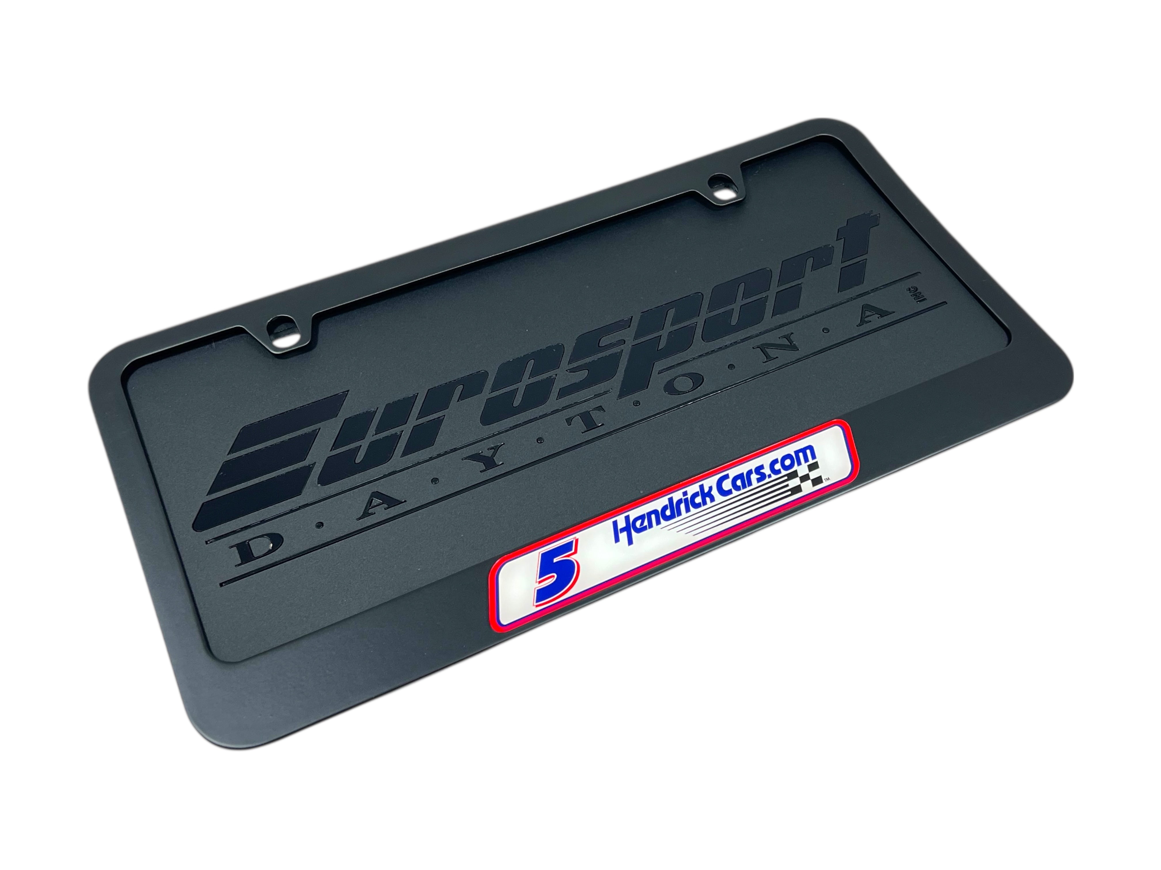 Kyle Larson Hendrickcars.com # & Sponsor Black License Plate Frame