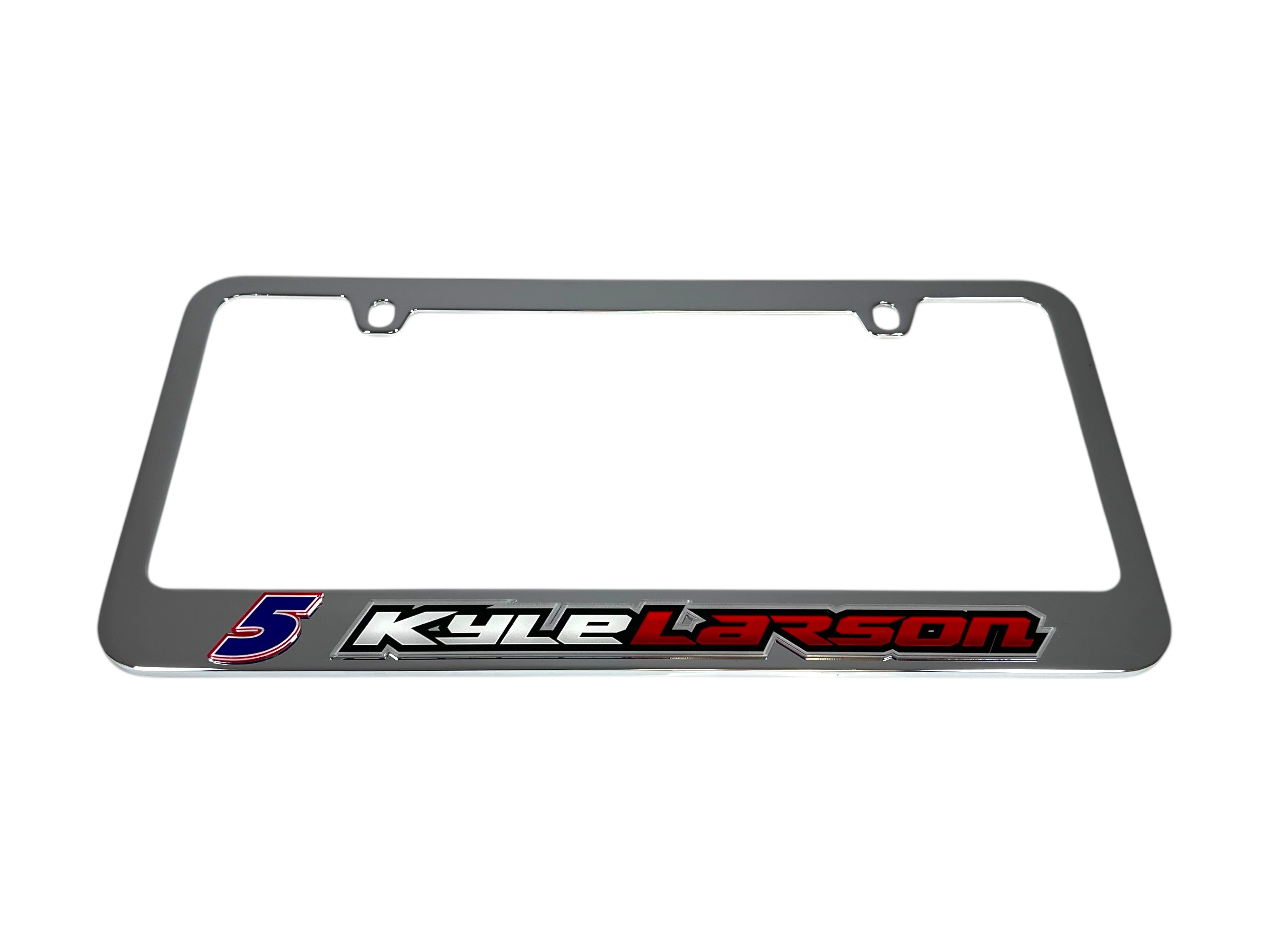 Kyle Larson Hendrickcars.com # & Name Rail Chrome License Plate Frame