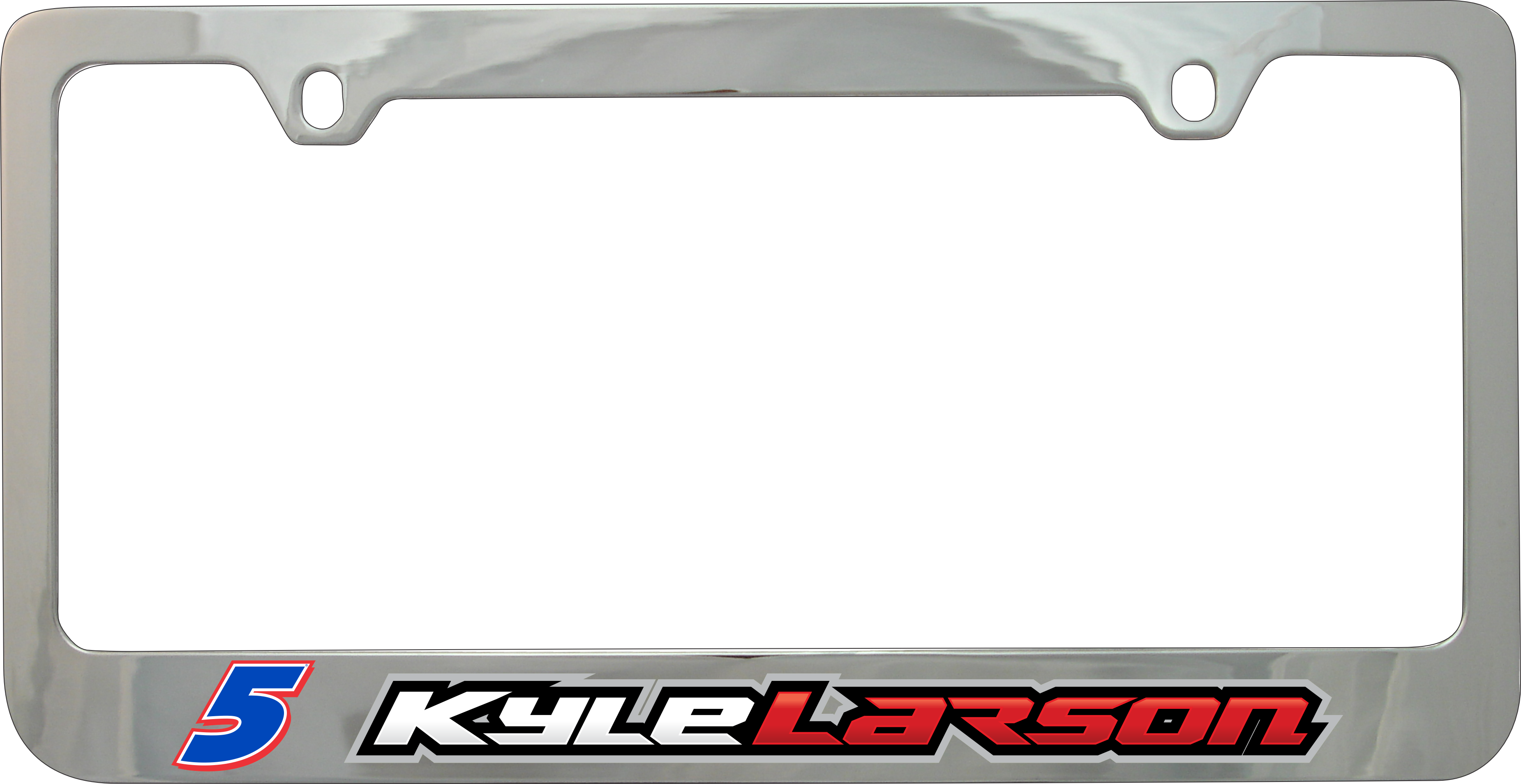 Kyle Larson Hendrickcars.com # & Name Rail Chrome License Plate Frame