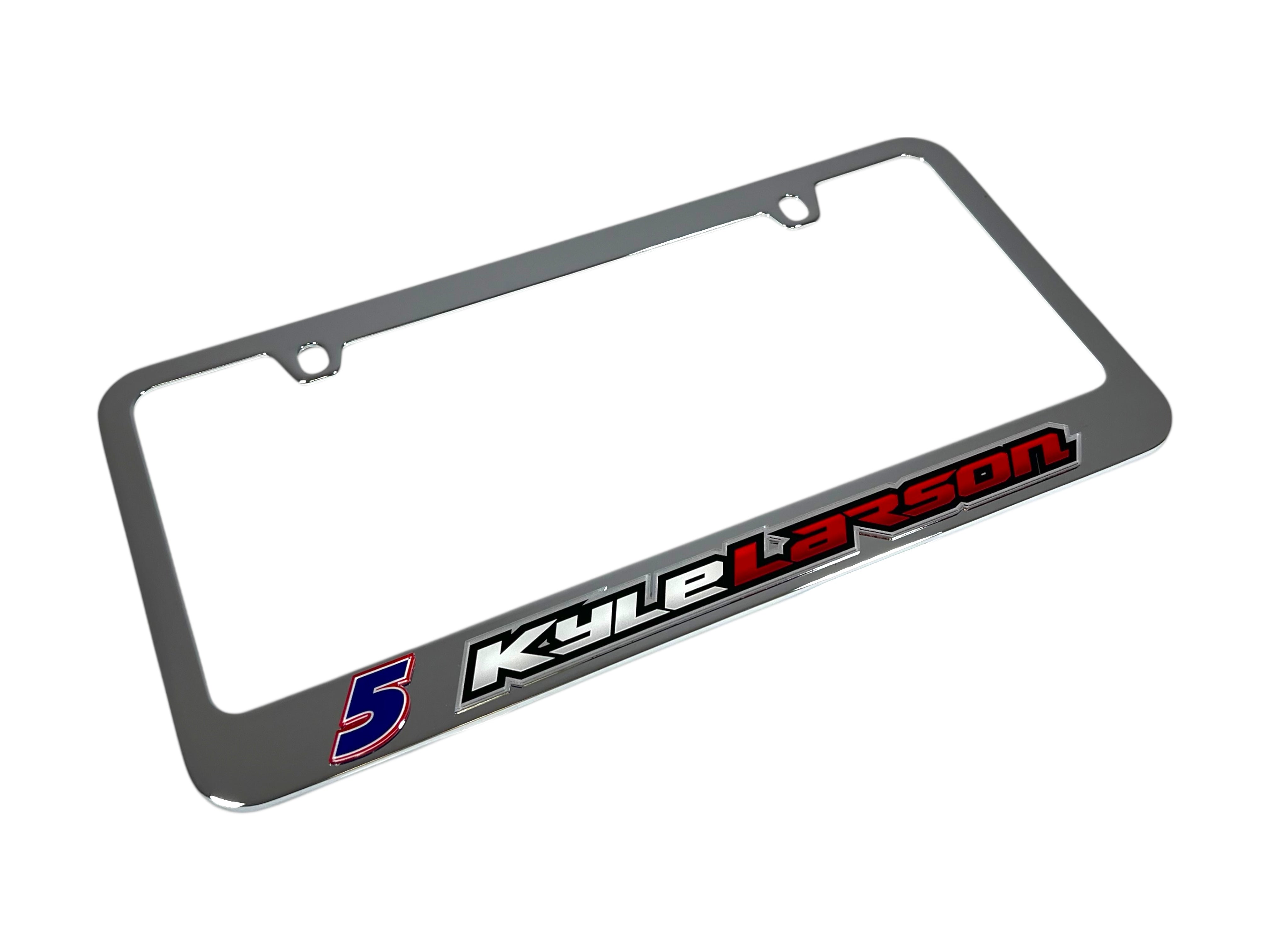 Kyle Larson Hendrickcars.com # & Name Rail Chrome License Plate Frame