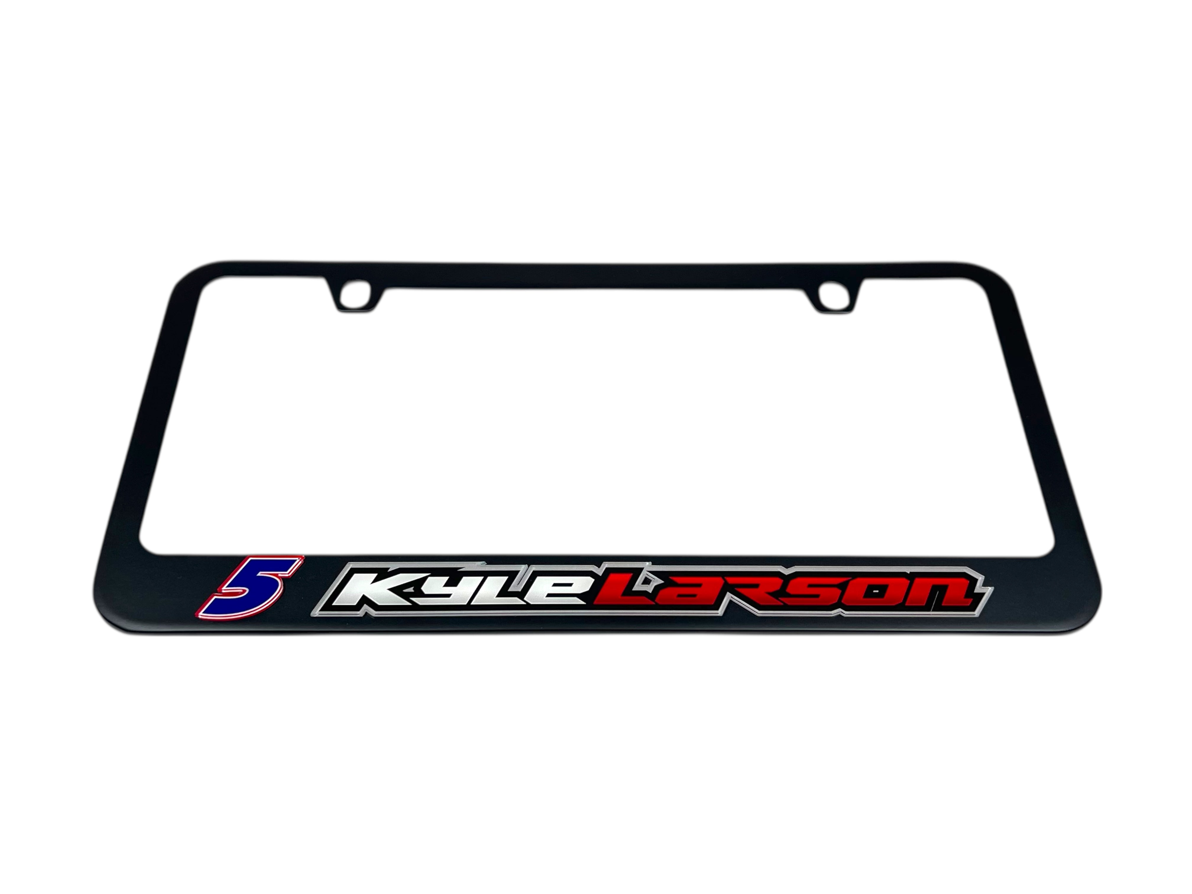 Kyle Larson Hendrickcars.com # & Name Rail Black License Plate Frame