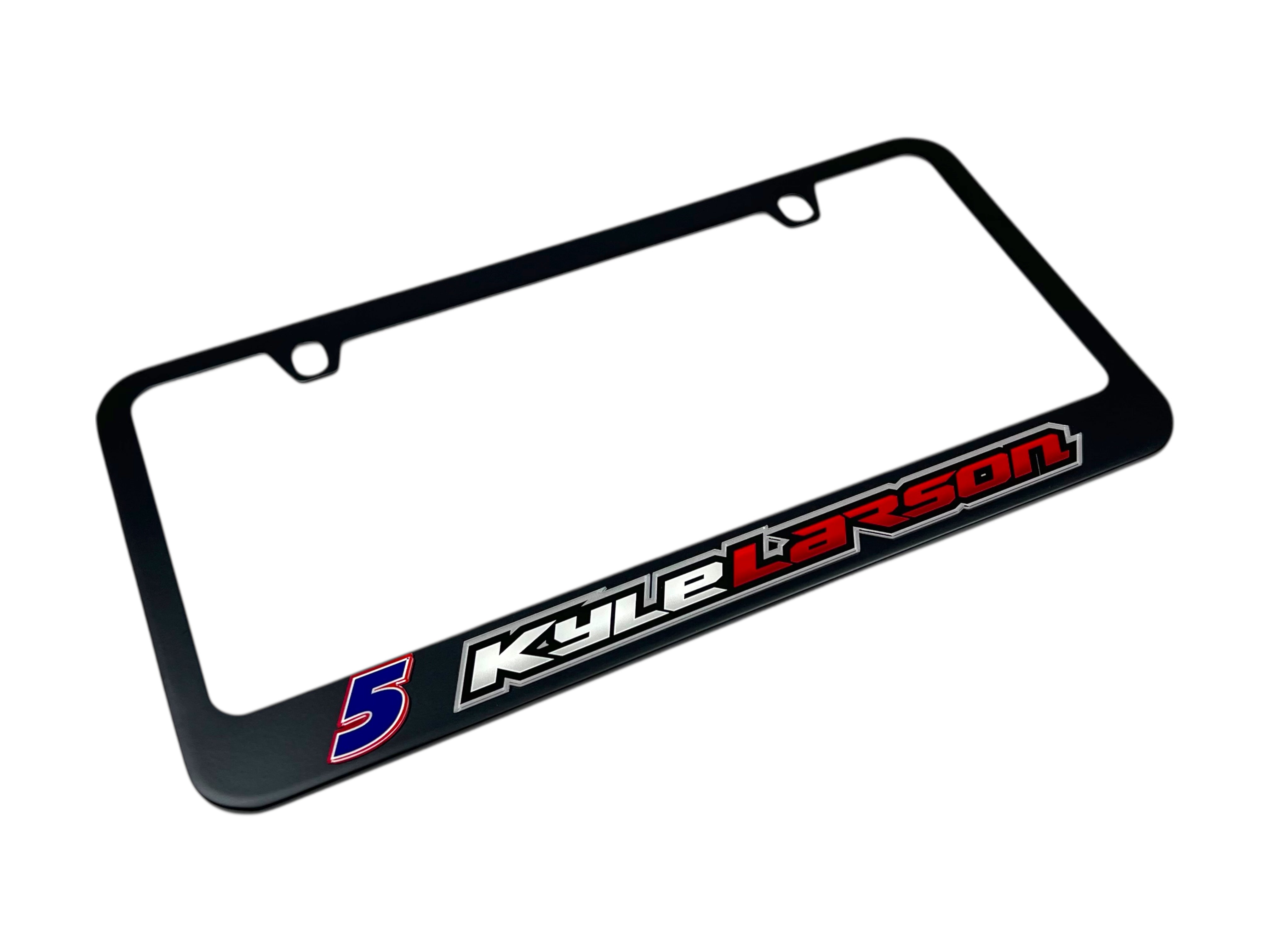 Kyle Larson Hendrickcars.com # & Name Rail Black License Plate Frame