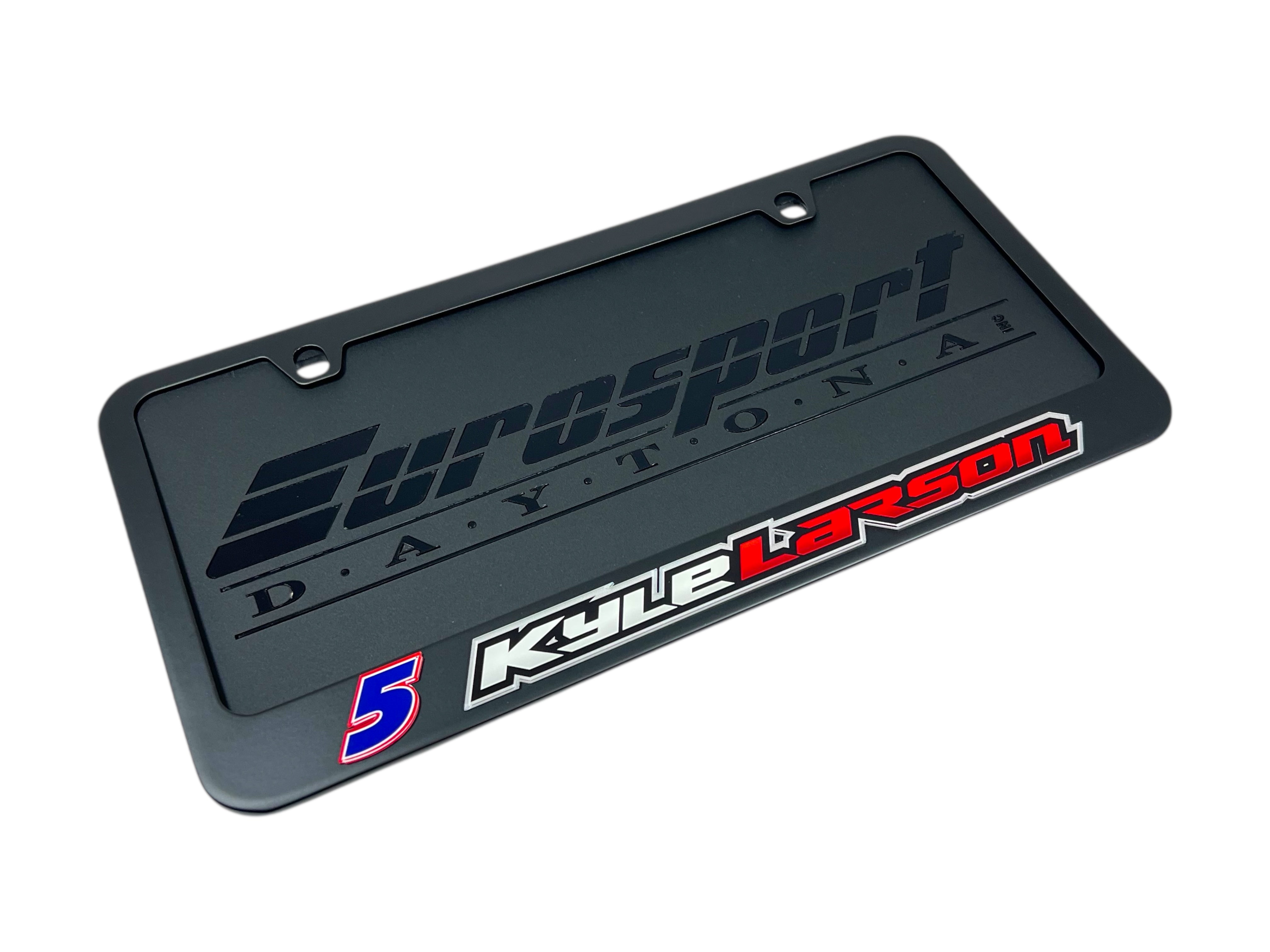 Kyle Larson Hendrickcars.com # & Name Rail Black License Plate Frame