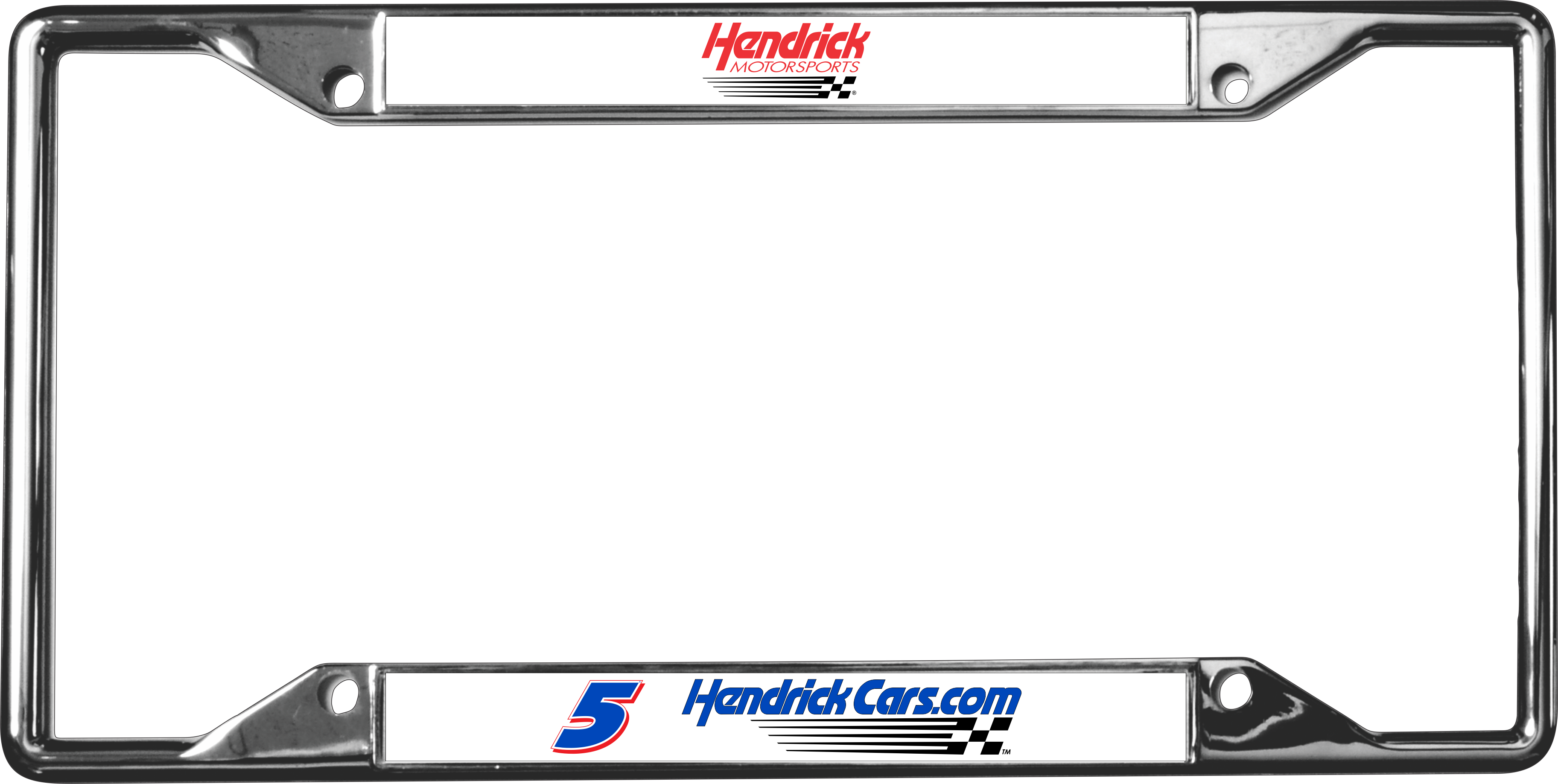 Kyle Larson Hendrickcars.com # & Sponsor Chrome License Plate Frame