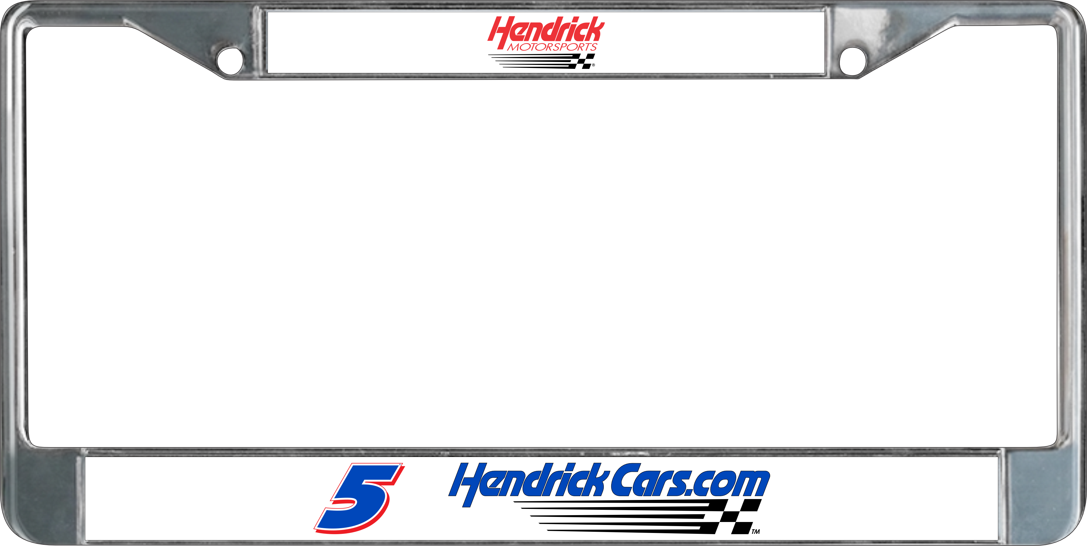 Kyle Larson Hendrickcars.com # & Sponsor Chrome License Plate Frame