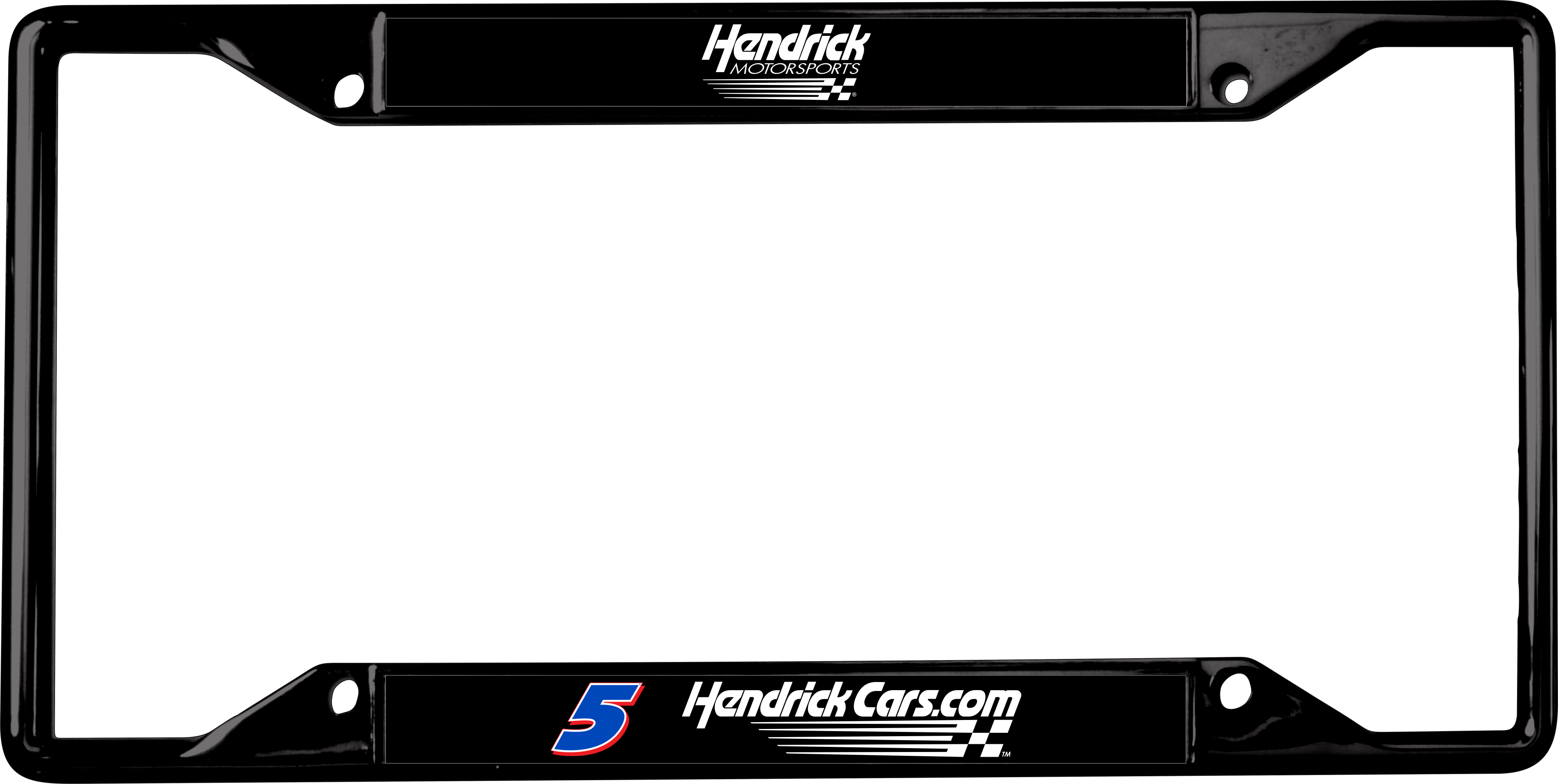 Kyle Larson Hendrickcars.com # & Sponsor Black License Plate Frame
