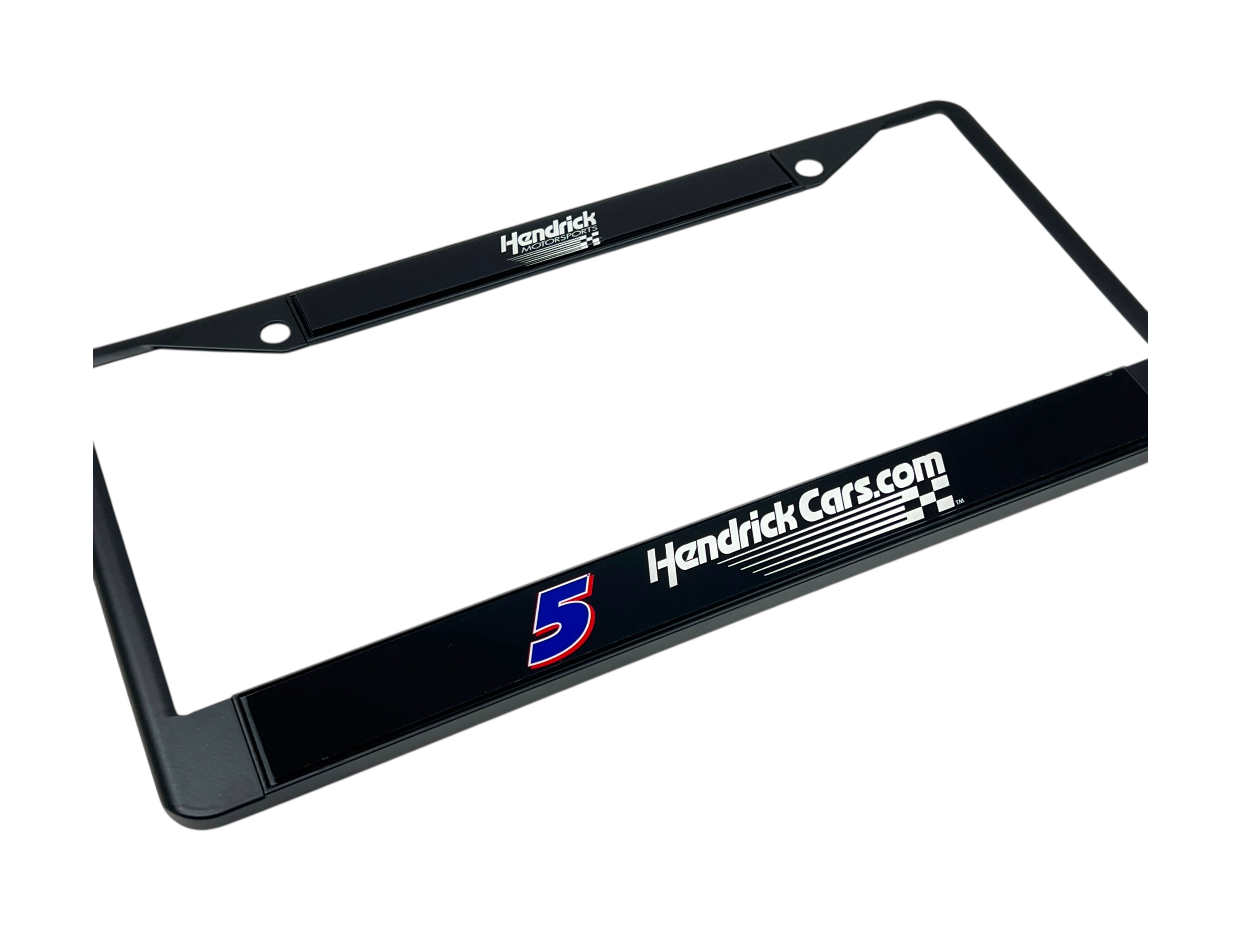 Kyle Larson Hendrickcars.com # & Sponsor Black License Plate Frame