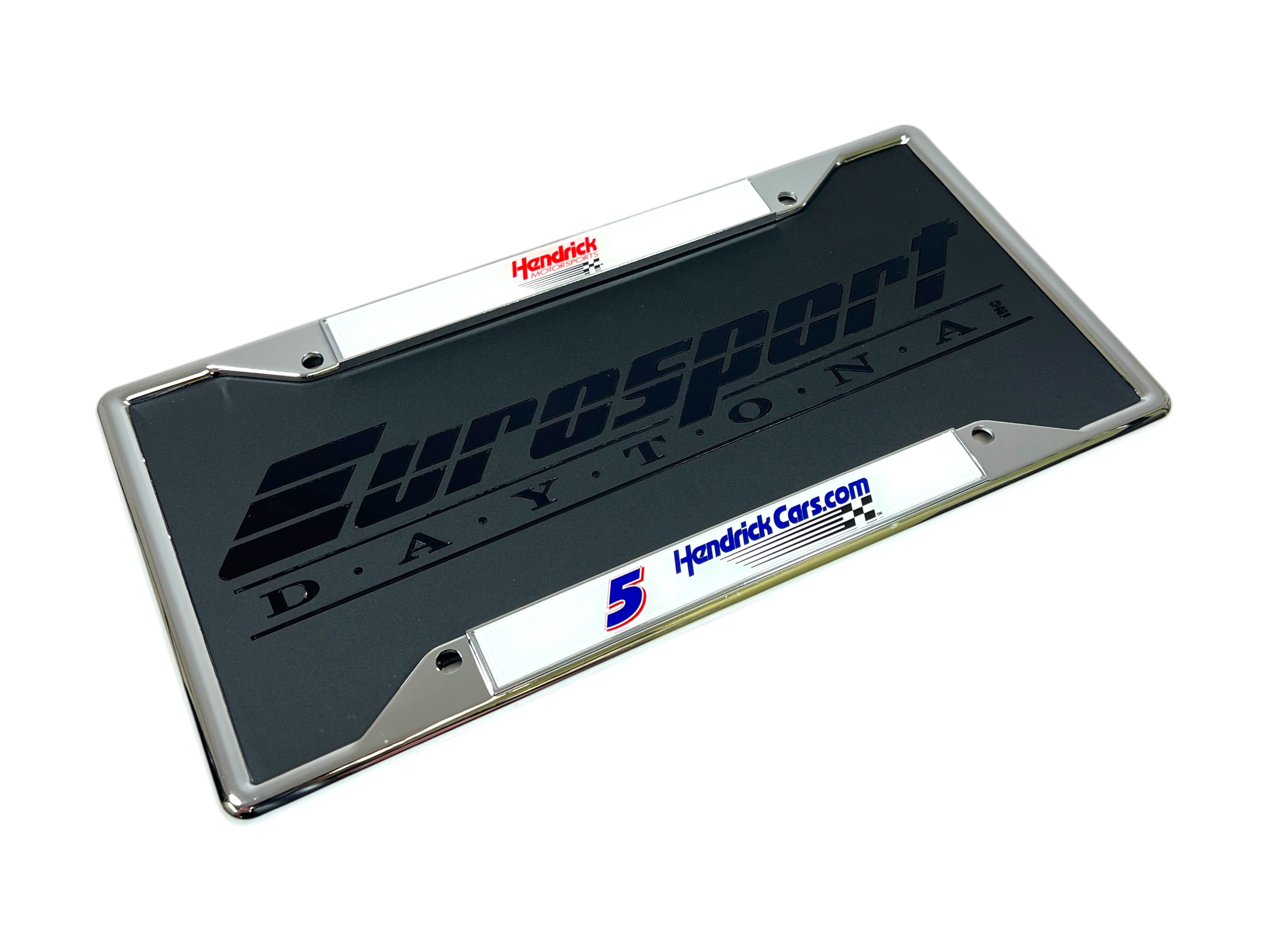 Kyle Larson Hendrickcars.com # & Sponsor Chrome License Plate Frame