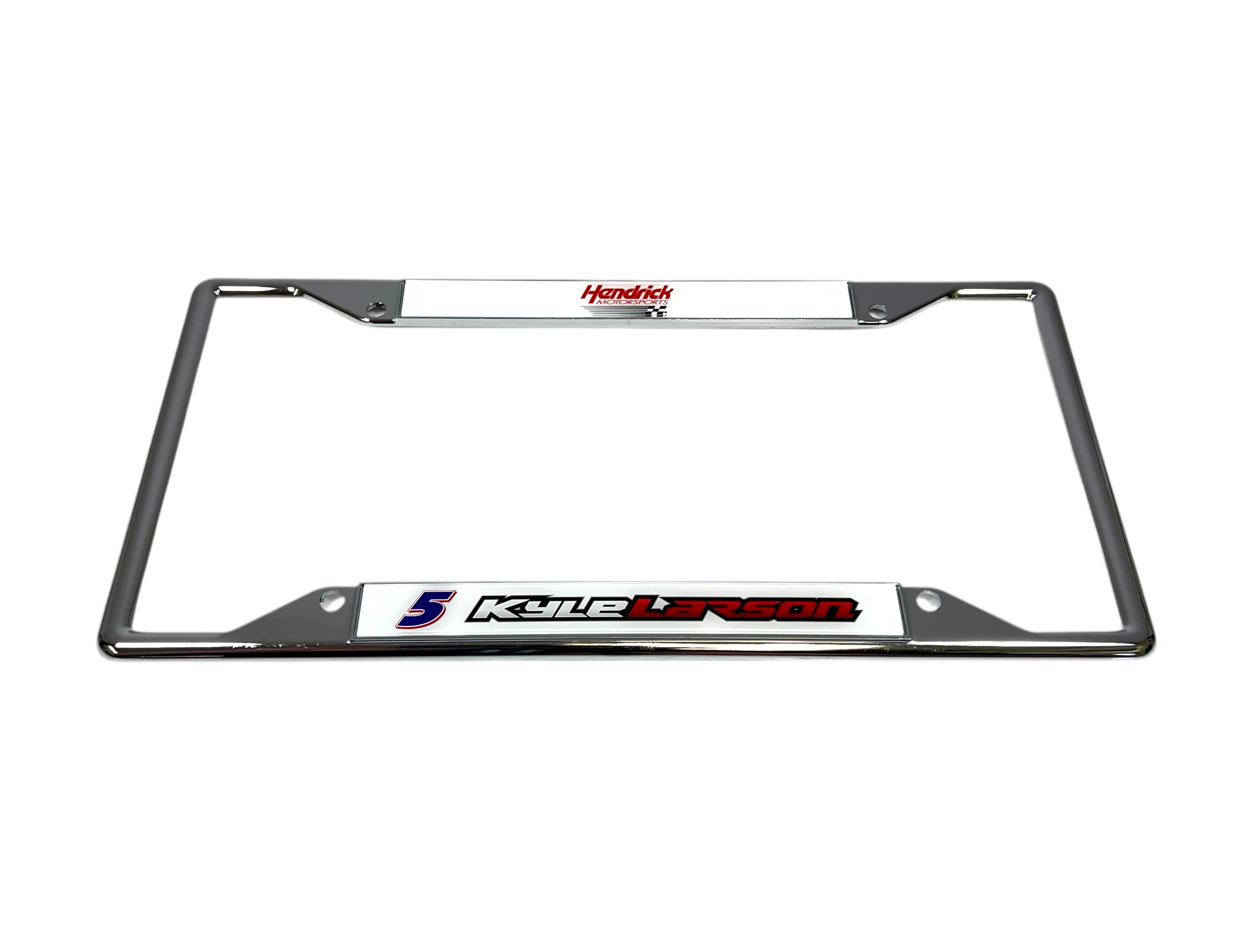 Kyle Larson Hendrickcars.com # & Name Rail Chrome License Plate Frame