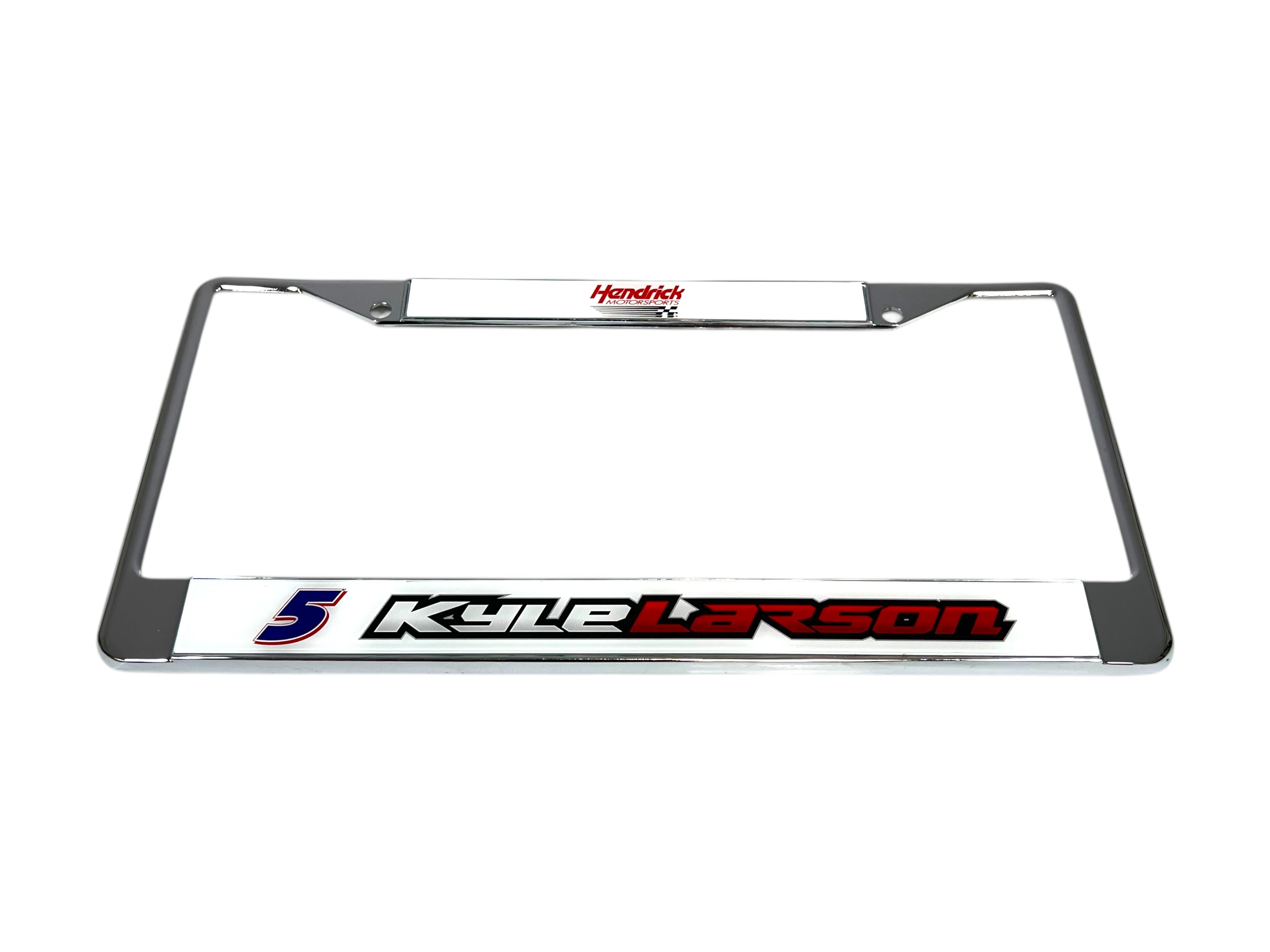 Kyle Larson Hendrickcars.com # & Name Rail Chrome License Plate Frame