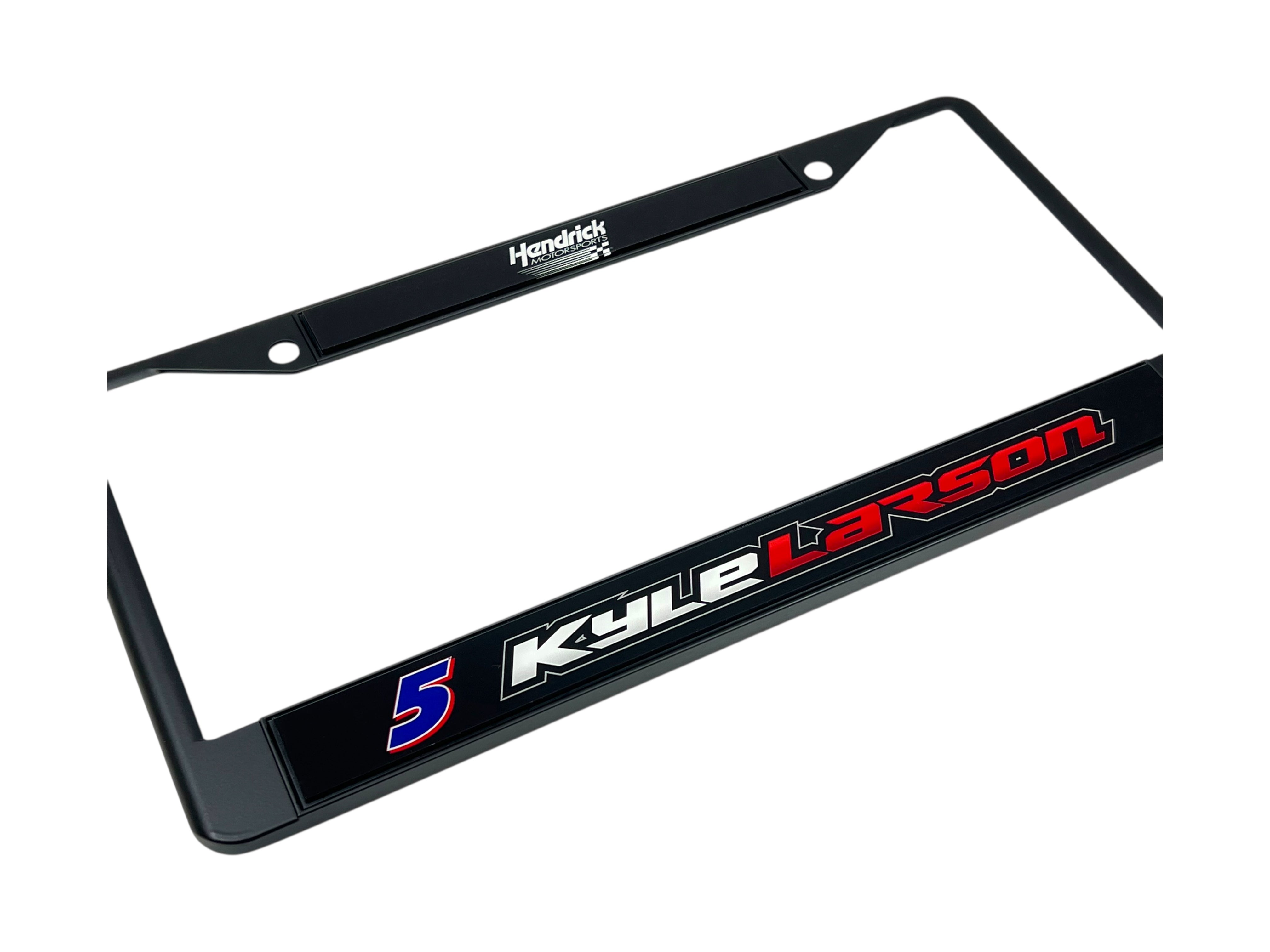 Kyle Larson Hendrickcars.com # & Name Rail Black License Plate Frame