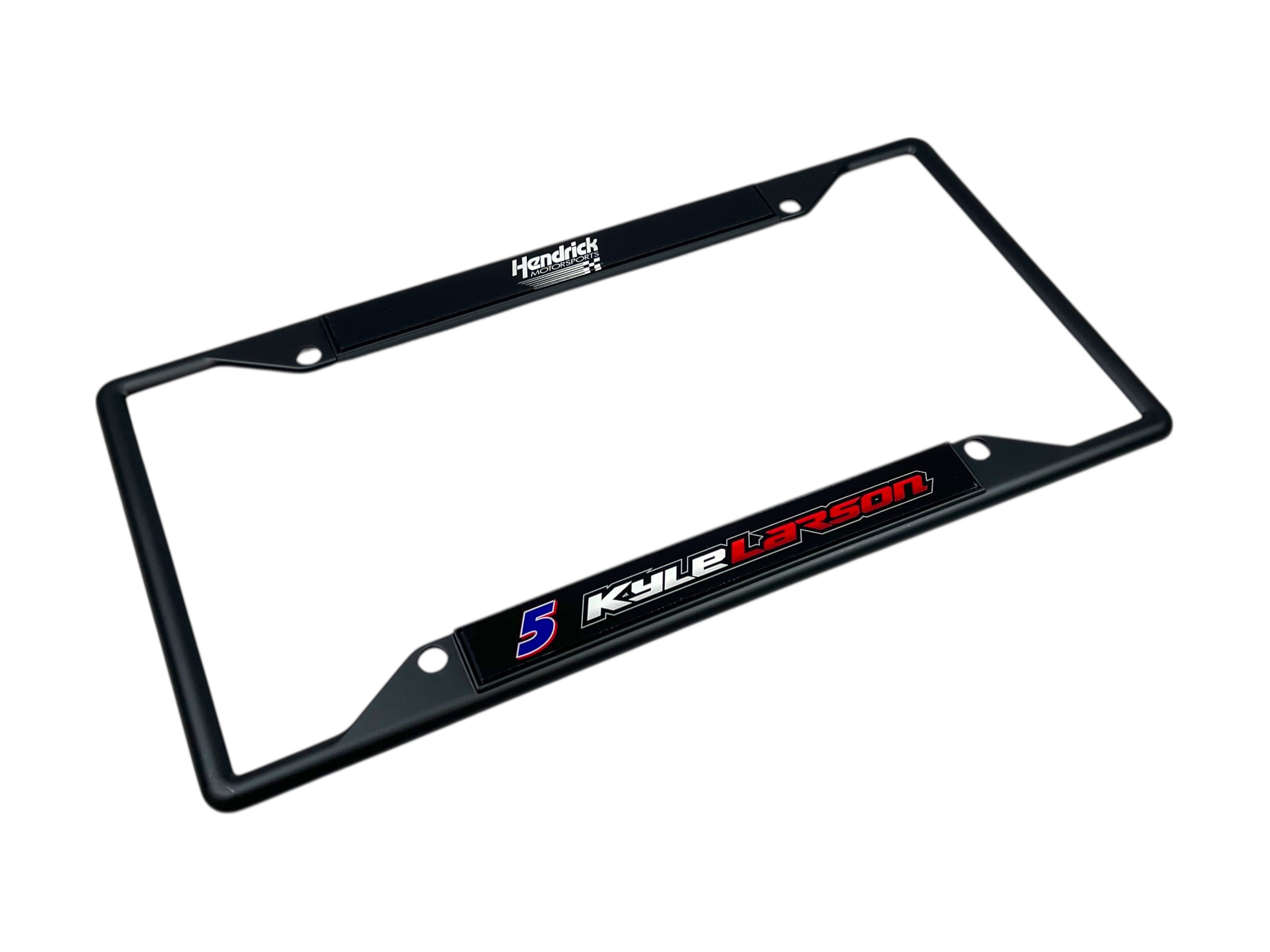 Kyle Larson Hendrickcars.com # & Name Rail Black License Plate Frame
