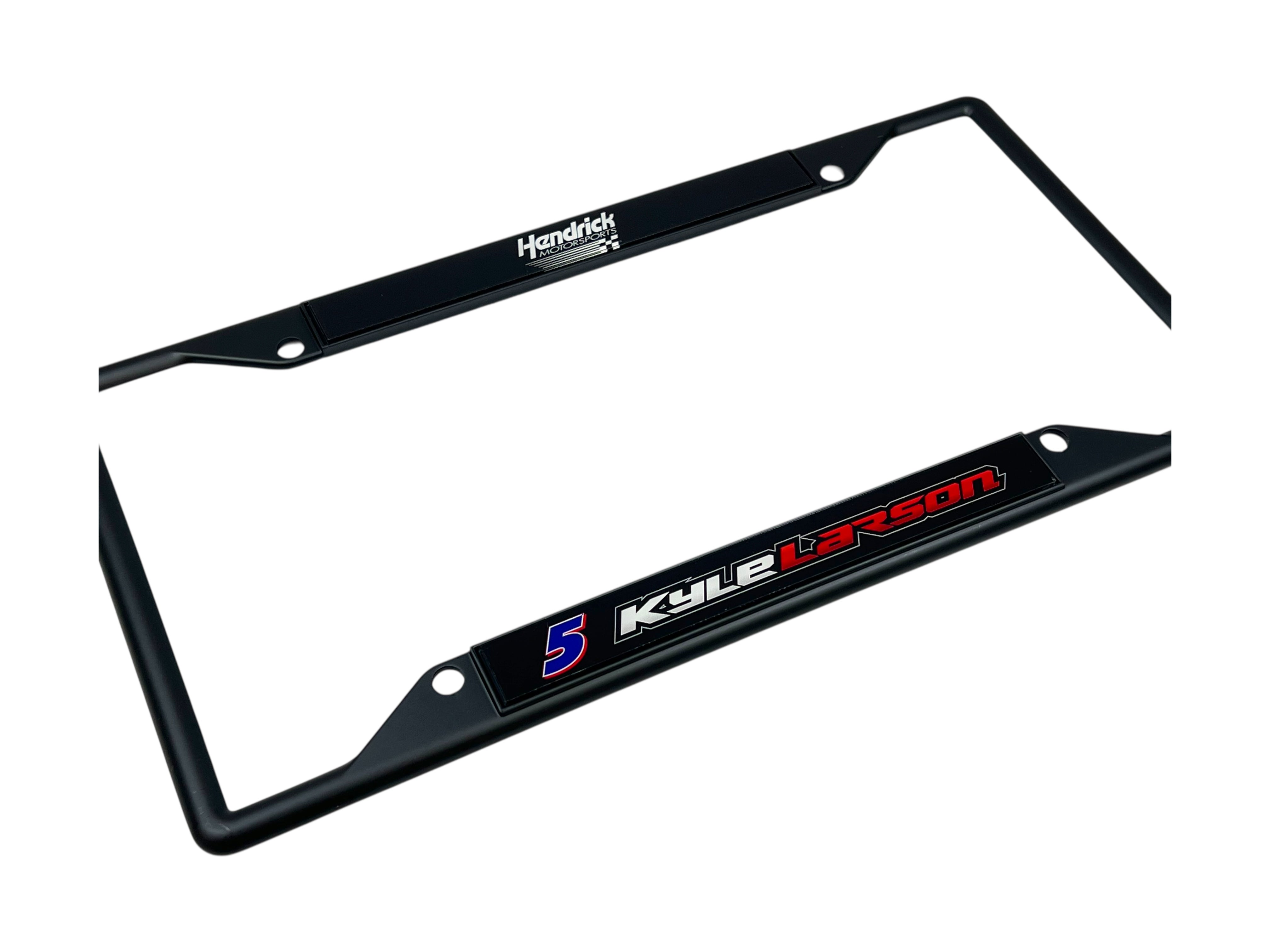 Kyle Larson Hendrickcars.com # & Name Rail Black License Plate Frame