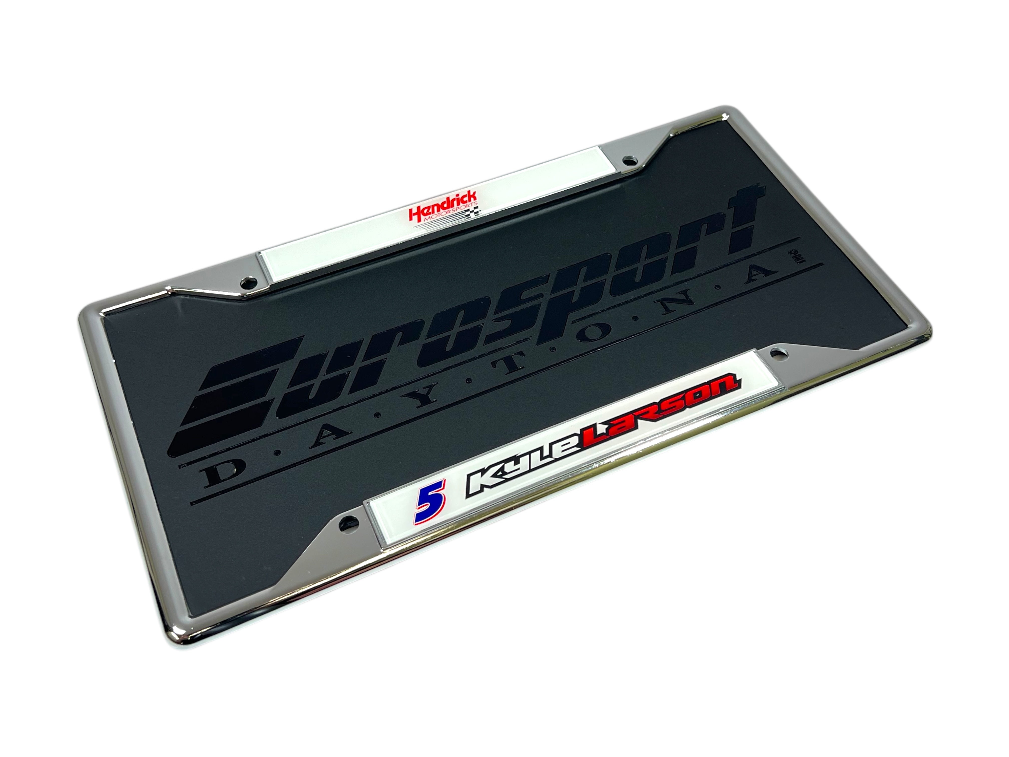 Kyle Larson Hendrickcars.com # & Name Rail Chrome License Plate Frame