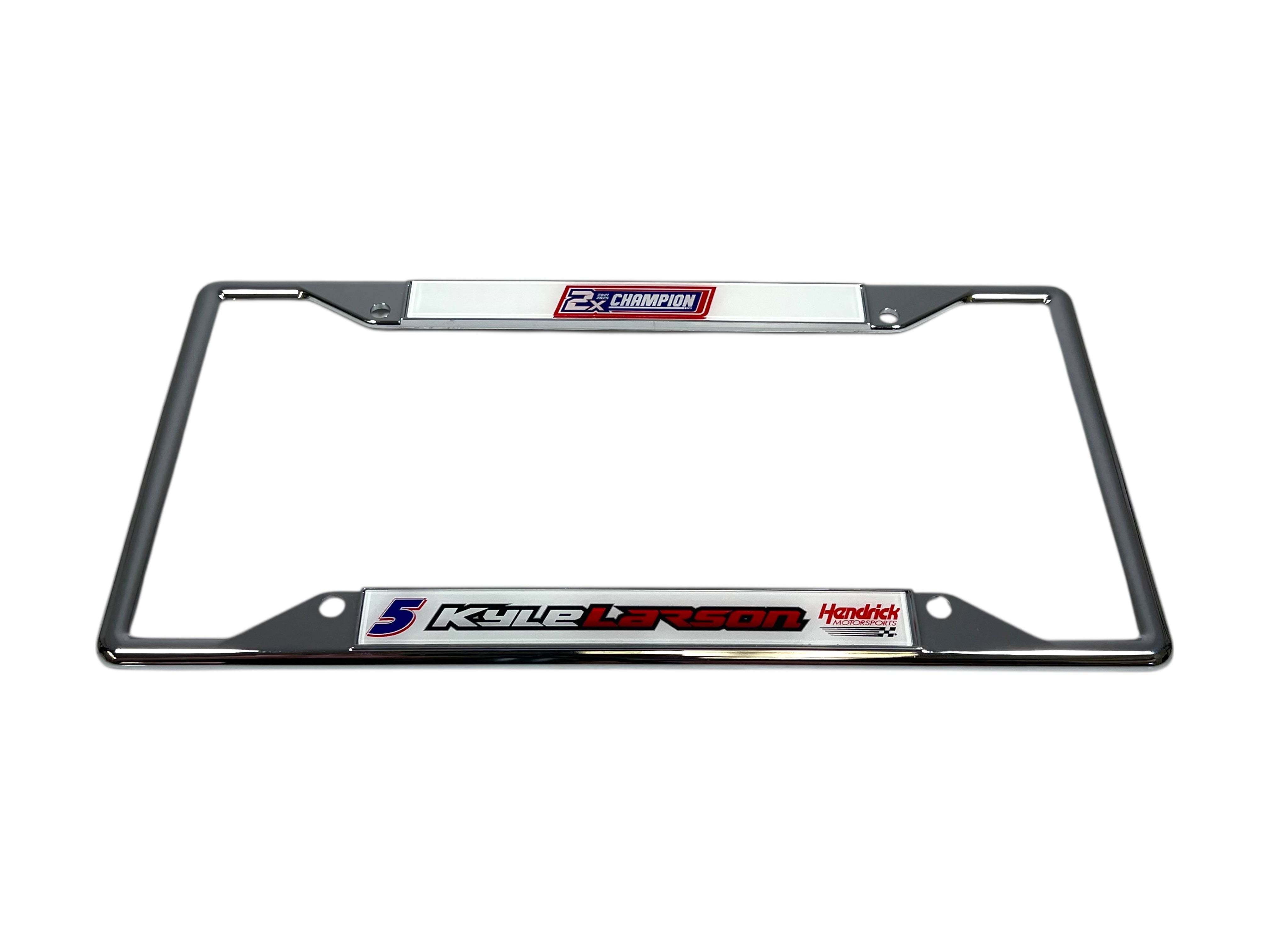 Kyle Larson 2X Champion Chrome License Plate Frame