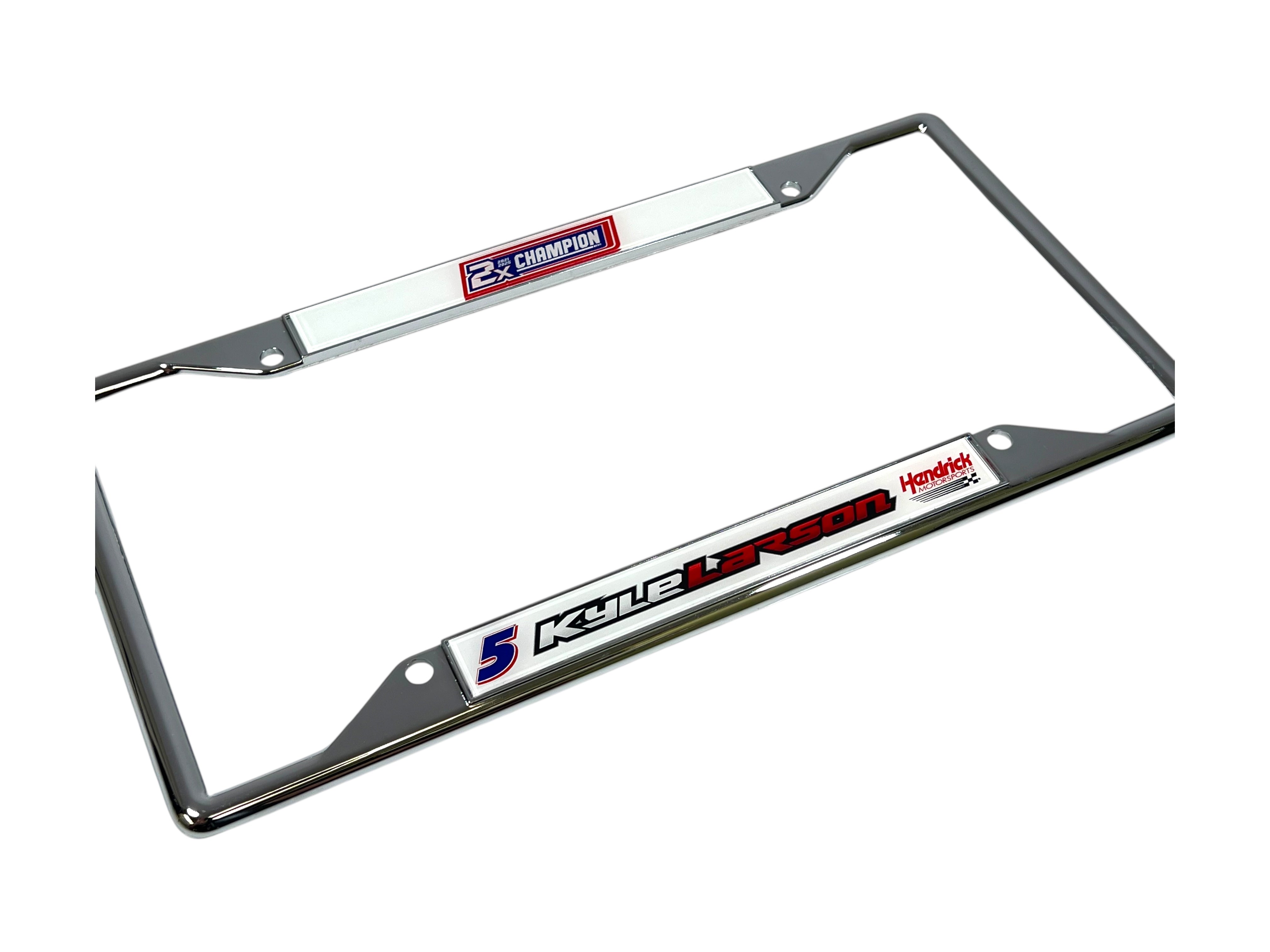 Kyle Larson 2X Champion Chrome License Plate Frame