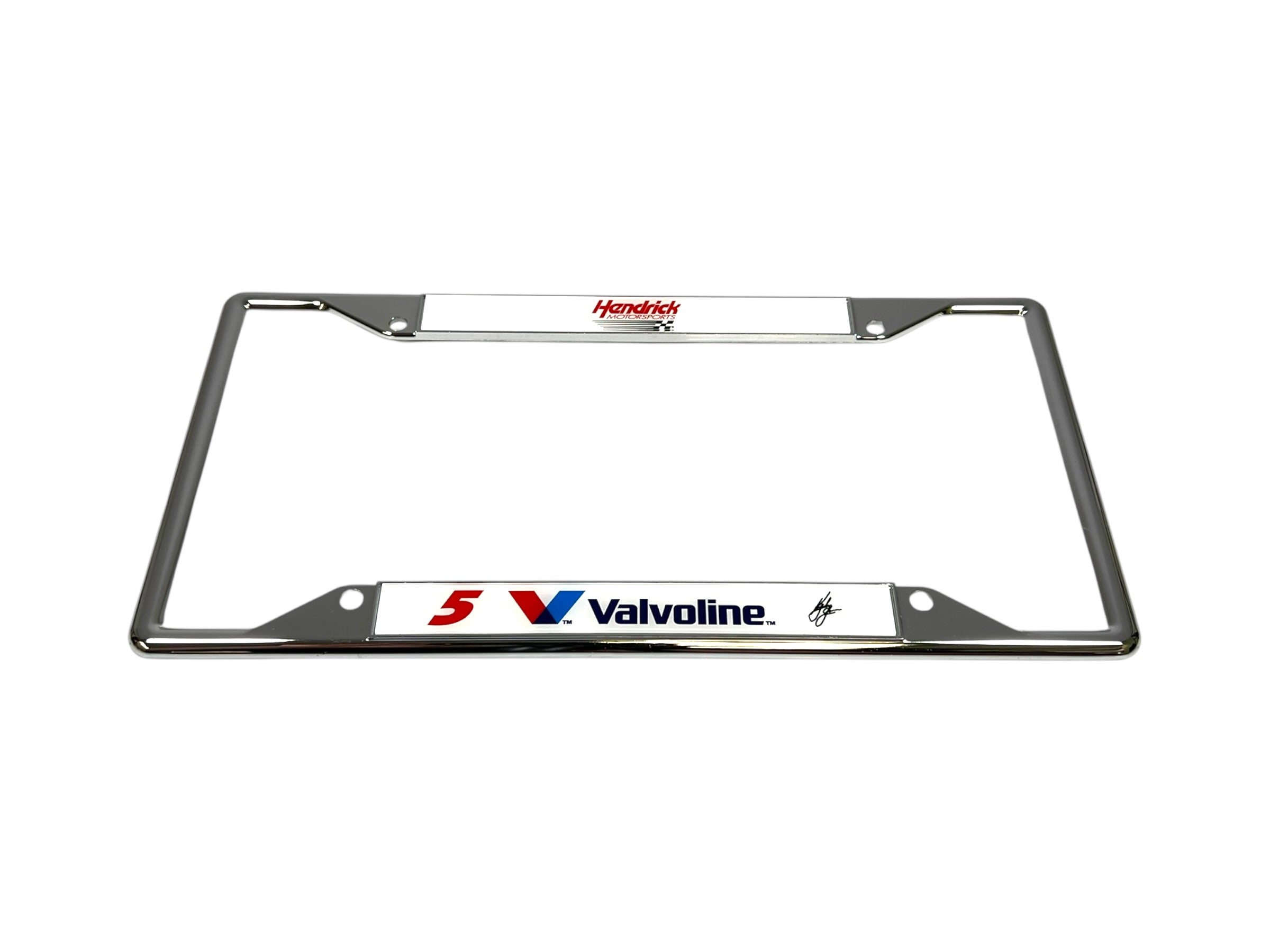 Kyle Larson Valvoline # & Sponsor Chrome License Plate Frame