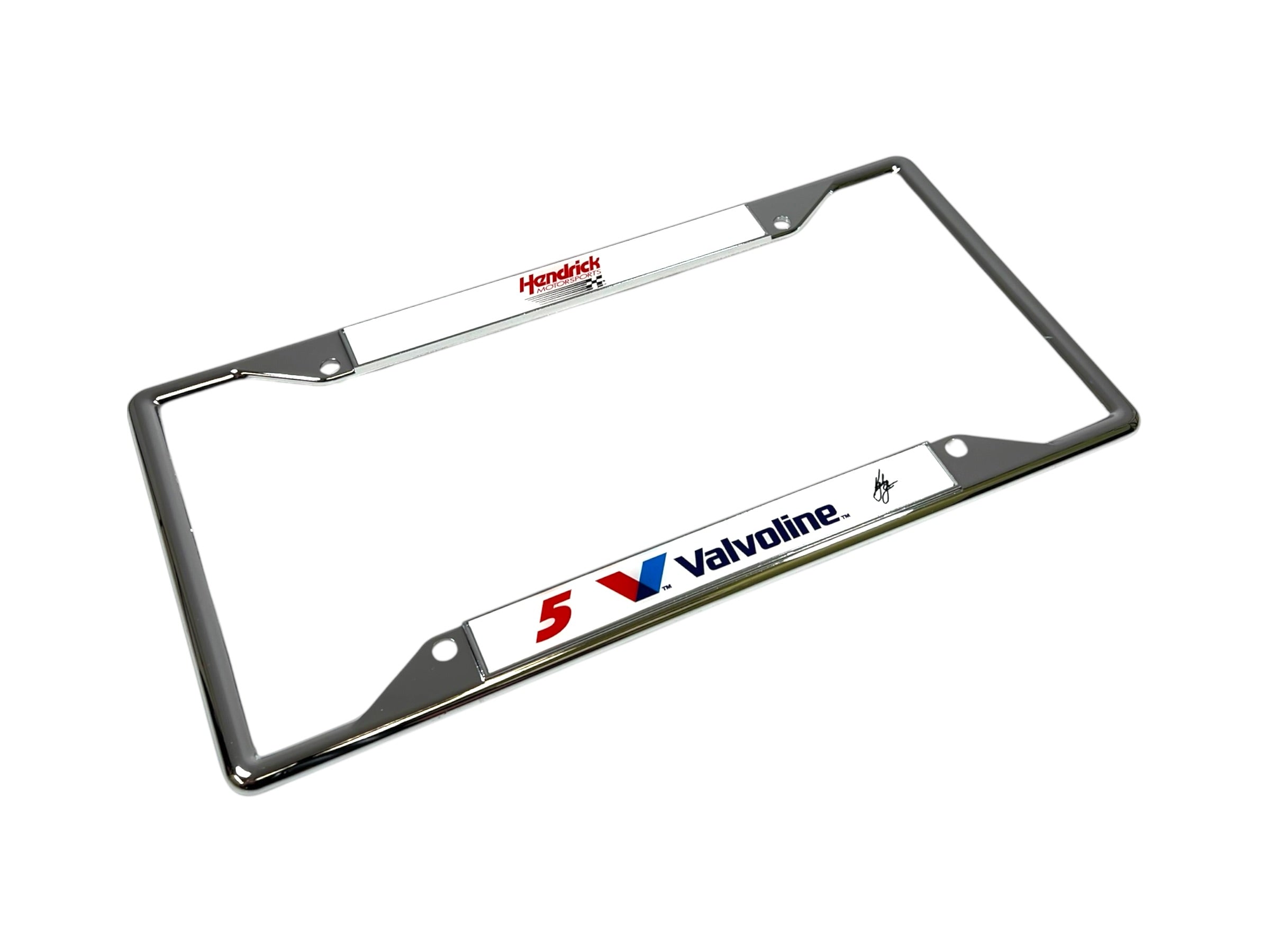 Kyle Larson Valvoline # & Sponsor Chrome License Plate Frame