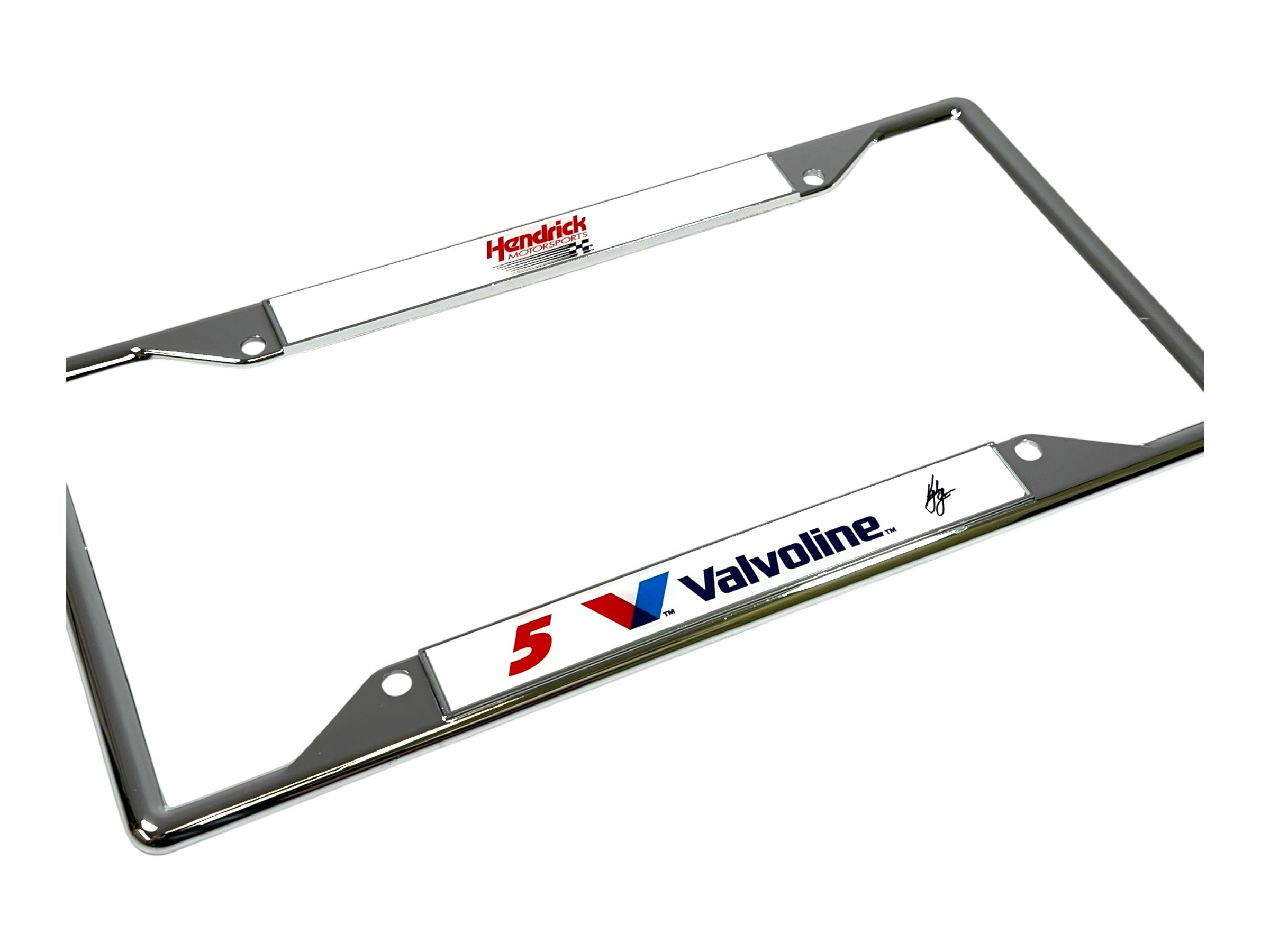 Kyle Larson Valvoline # & Sponsor Chrome License Plate Frame