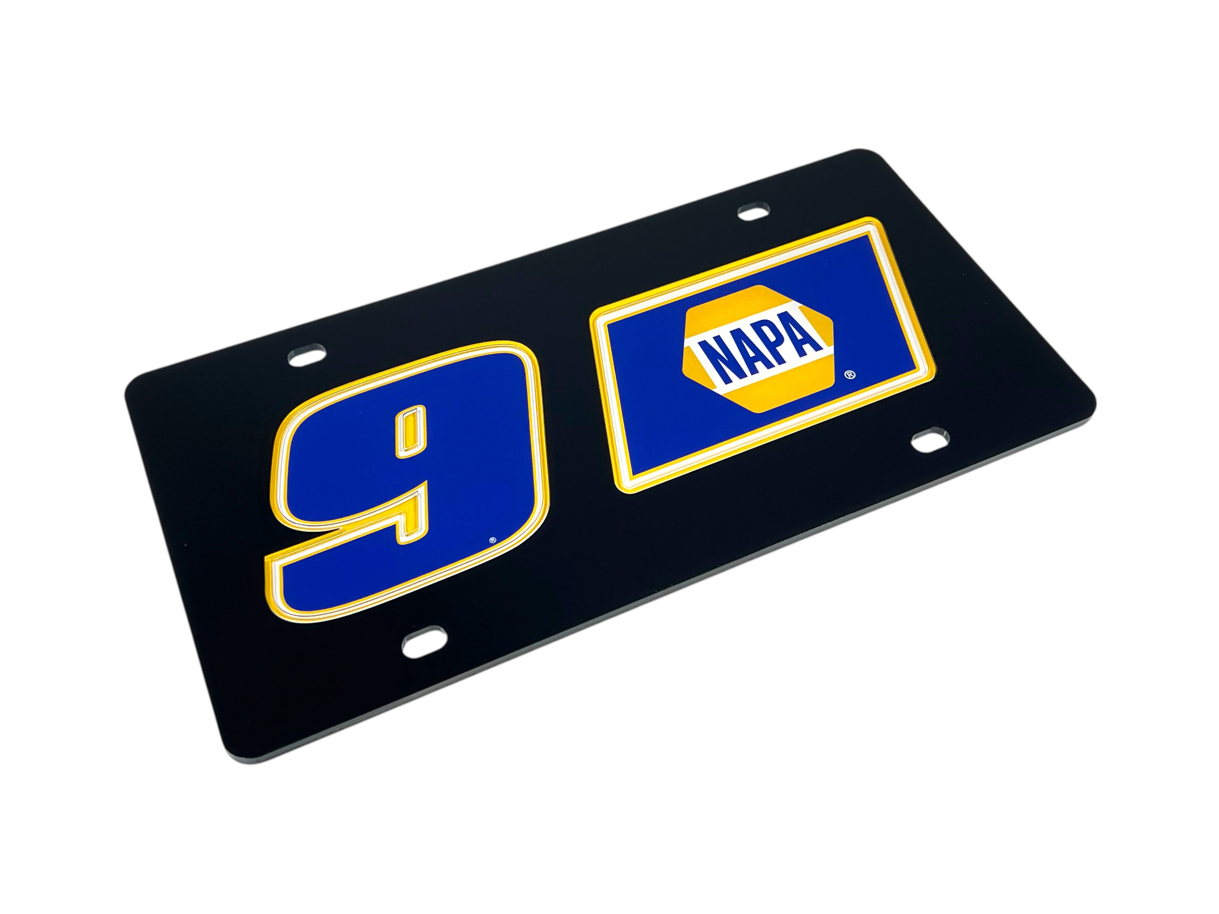 Chase Elliott NAPA # & Sponsor Acrylic License Plate